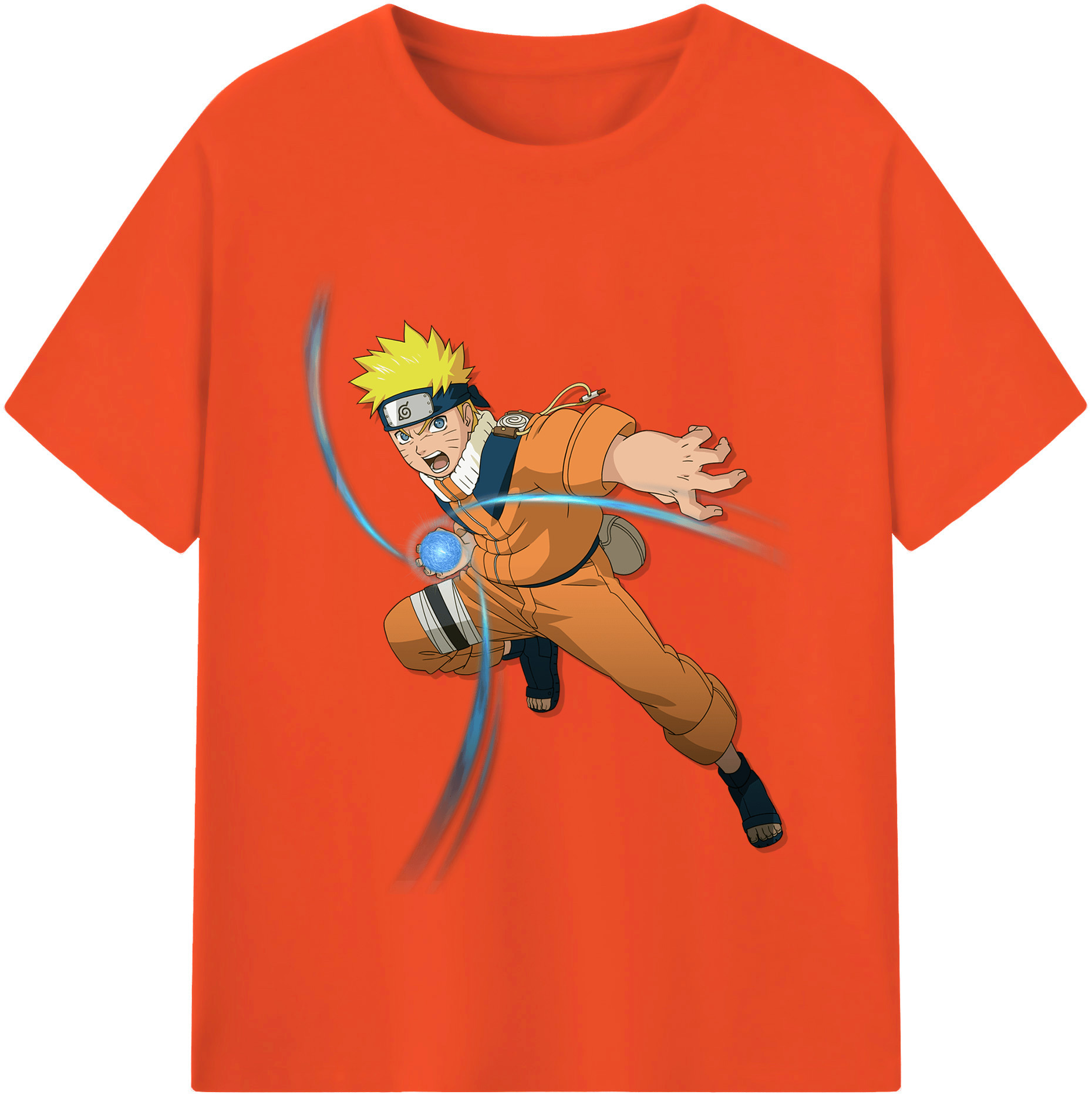 （画像用） NARUTO -ナルト- うずまき ナルト Uzumaki Naruto 綿100％半袖Tシャツ（フロントプリント）
