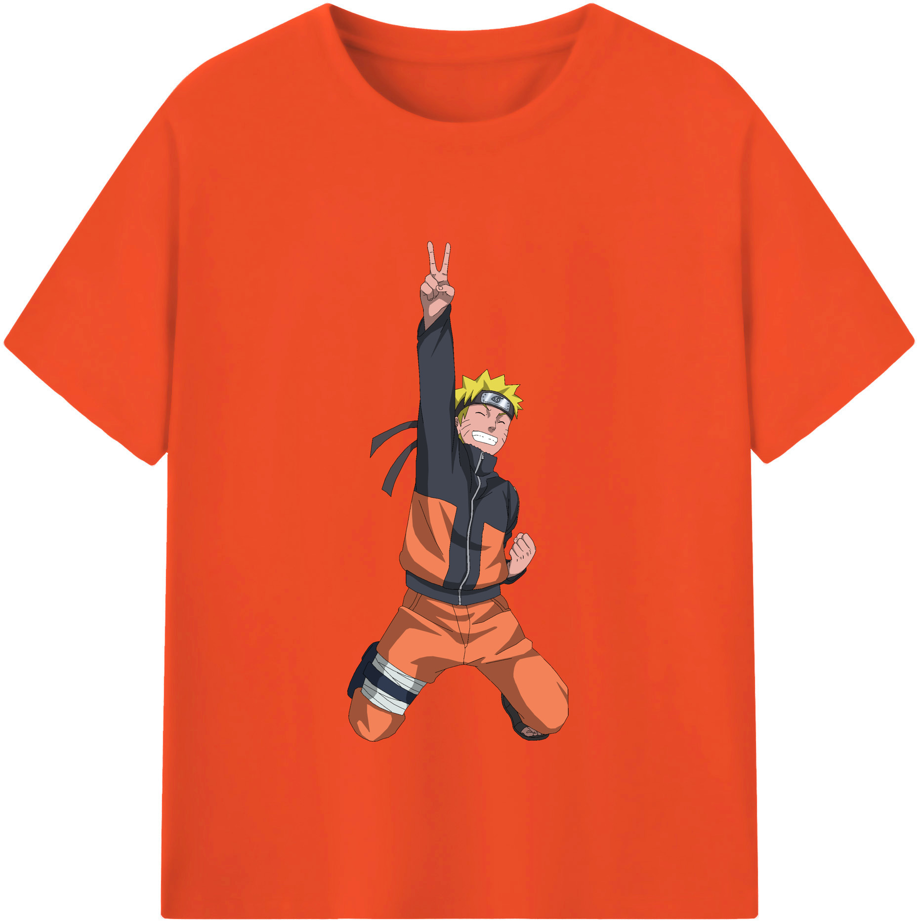 （画像用） NARUTO -ナルト- うずまき ナルト Uzumaki Naruto 綿100％半袖Tシャツ（フロントプリント）