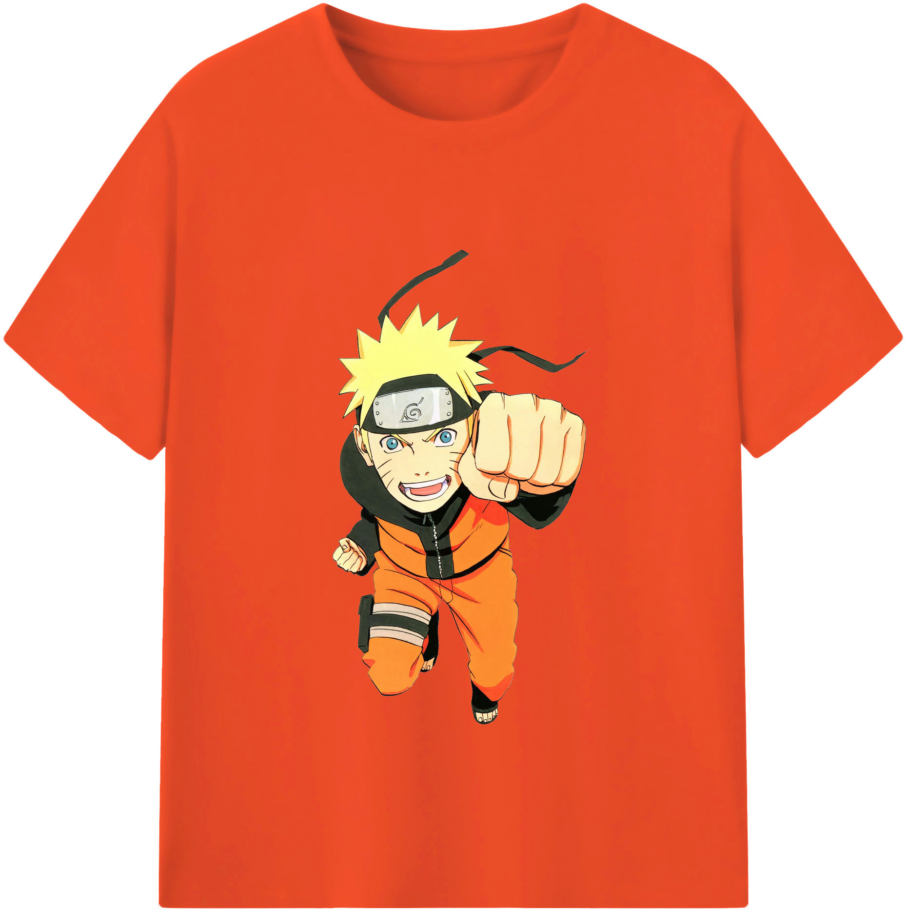 （画像用） NARUTO -ナルト- うずまき ナルト Uzumaki Naruto 綿100％半袖Tシャツ（フロントプリント）