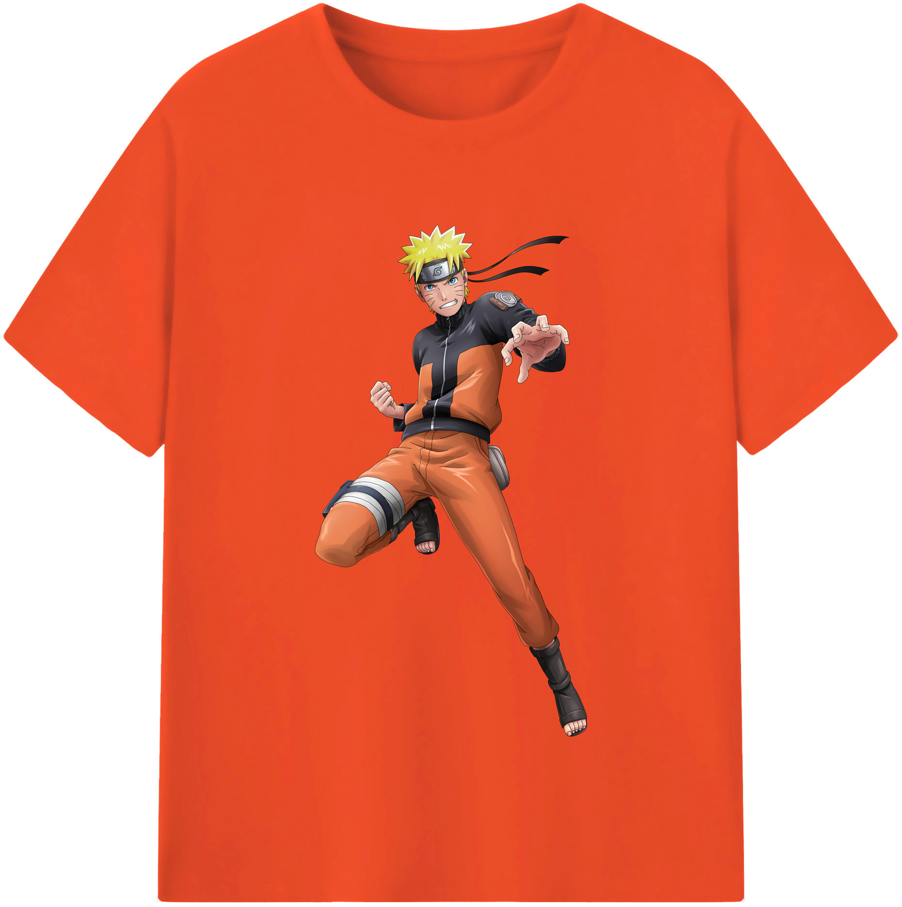 （画像用） NARUTO -ナルト- うずまき ナルト Uzumaki Naruto 綿100％半袖Tシャツ（フロントプリント）