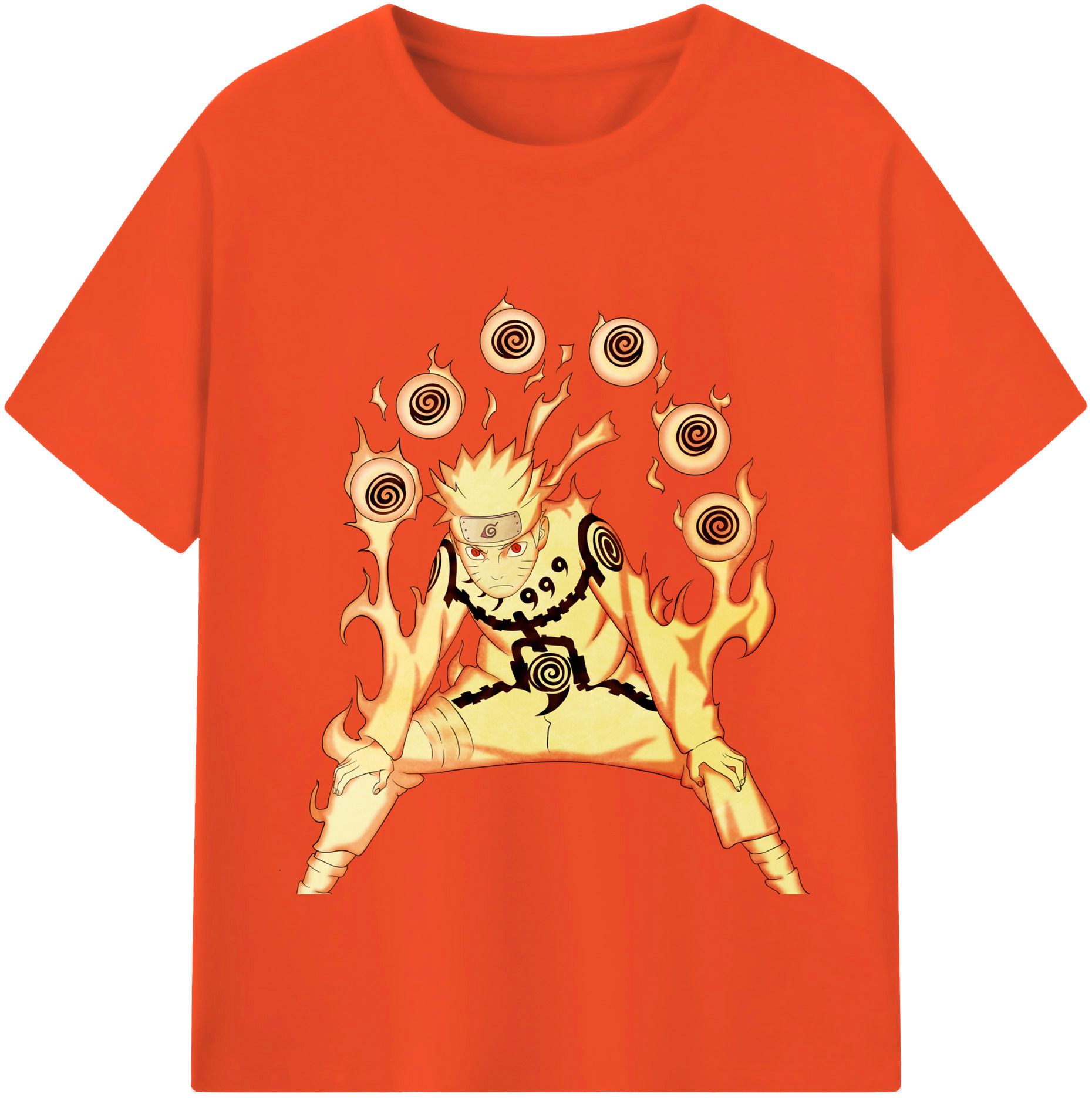 （画像用） NARUTO -ナルト- うずまき ナルト Uzumaki Naruto 綿100％半袖Tシャツ（フロントプリント）