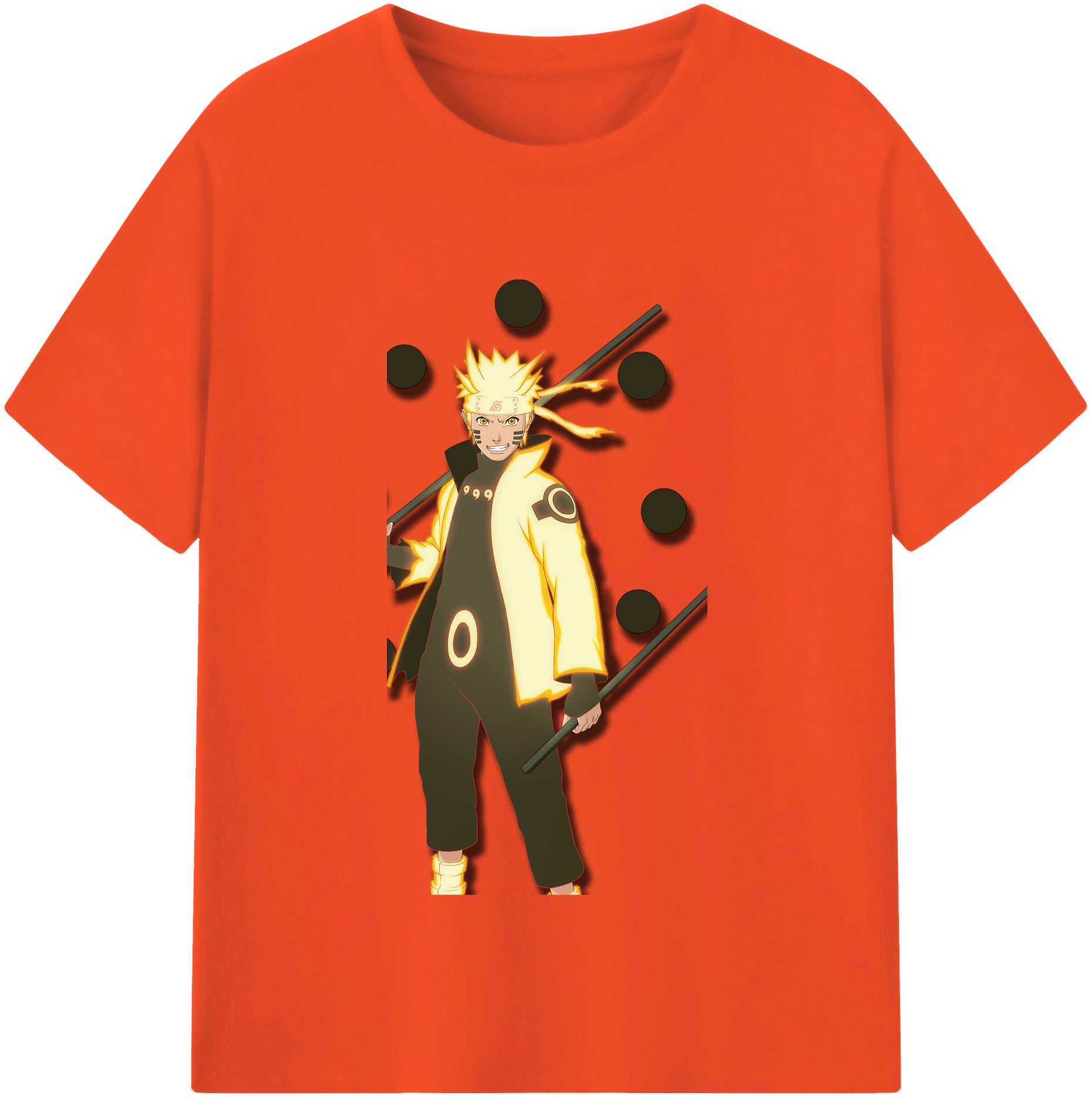 （画像用） NARUTO -ナルト- うずまき ナルト Uzumaki Naruto 綿100％半袖Tシャツ（フロントプリント）
