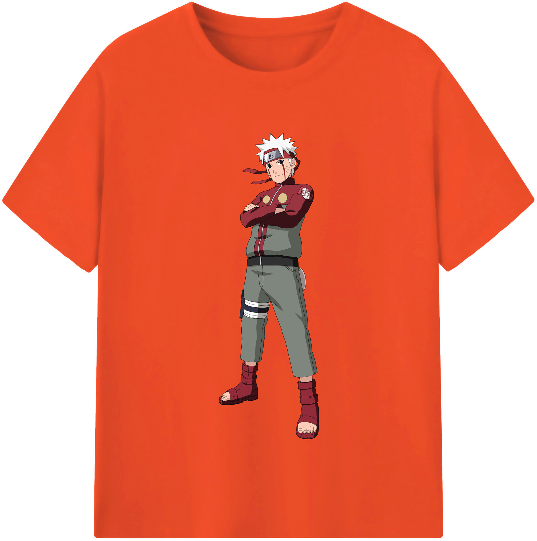 （画像用） NARUTO -ナルト- うずまき ナルト Uzumaki Naruto 綿100％半袖Tシャツ（フロントプリント）