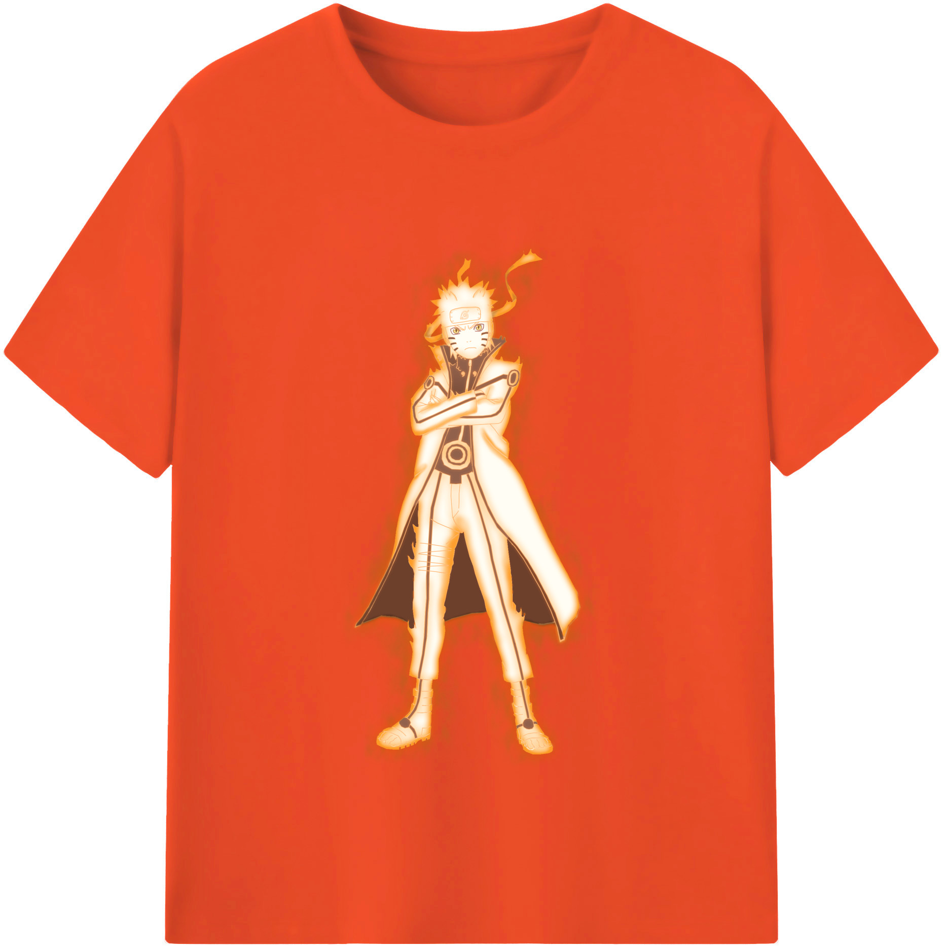 （画像用） NARUTO -ナルト- うずまき ナルト Uzumaki Naruto 綿100％半袖Tシャツ（フロントプリント）
