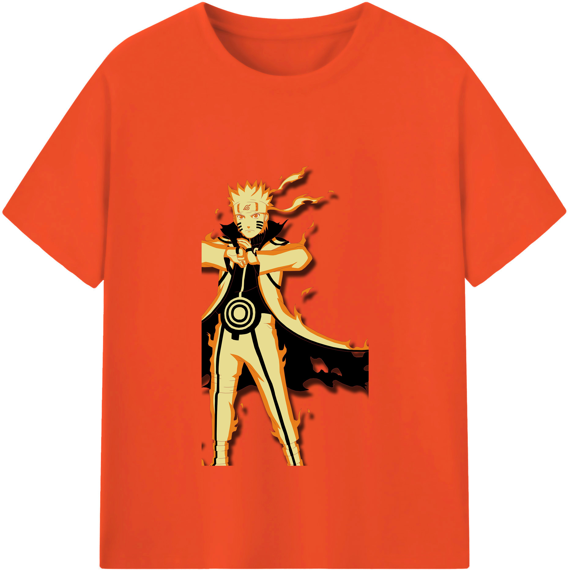 （画像用） NARUTO -ナルト- うずまき ナルト Uzumaki Naruto 綿100％半袖Tシャツ（フロントプリント）