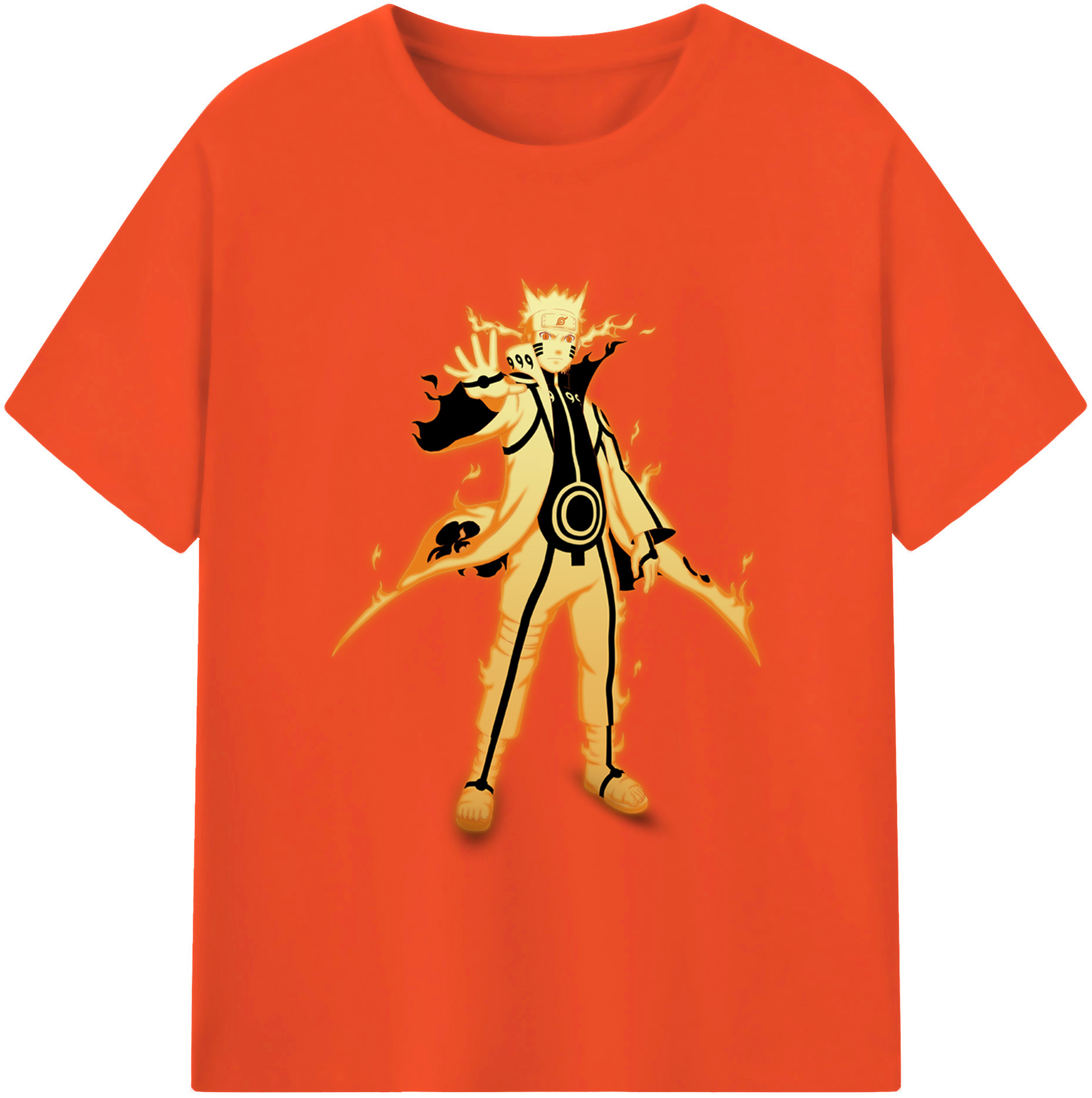 （画像用） NARUTO -ナルト- うずまき ナルト Uzumaki Naruto 綿100％半袖Tシャツ（フロントプリント）