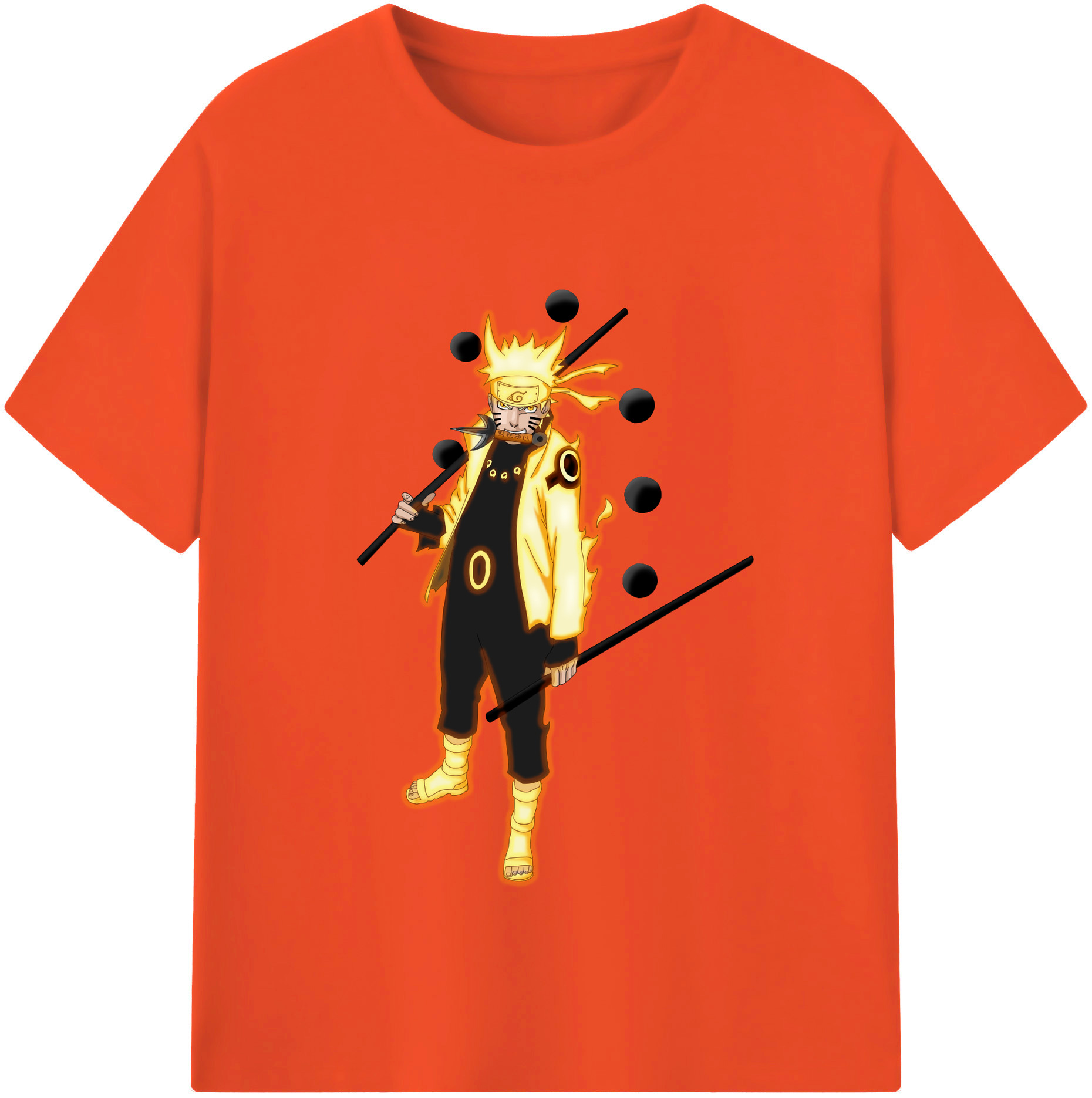 （画像用） NARUTO -ナルト- うずまき ナルト Uzumaki Naruto 綿100％半袖Tシャツ（フロントプリント）
