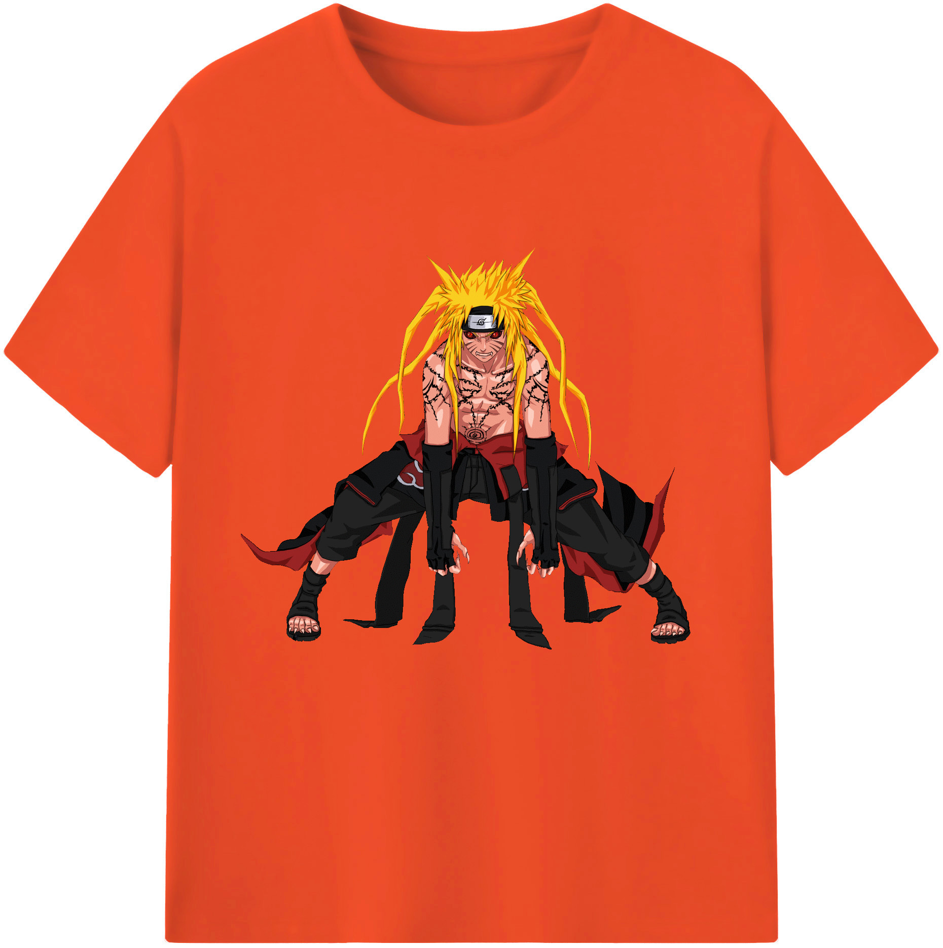 （画像用） NARUTO -ナルト- うずまき ナルト Uzumaki Naruto 綿100％半袖Tシャツ（フロントプリント）