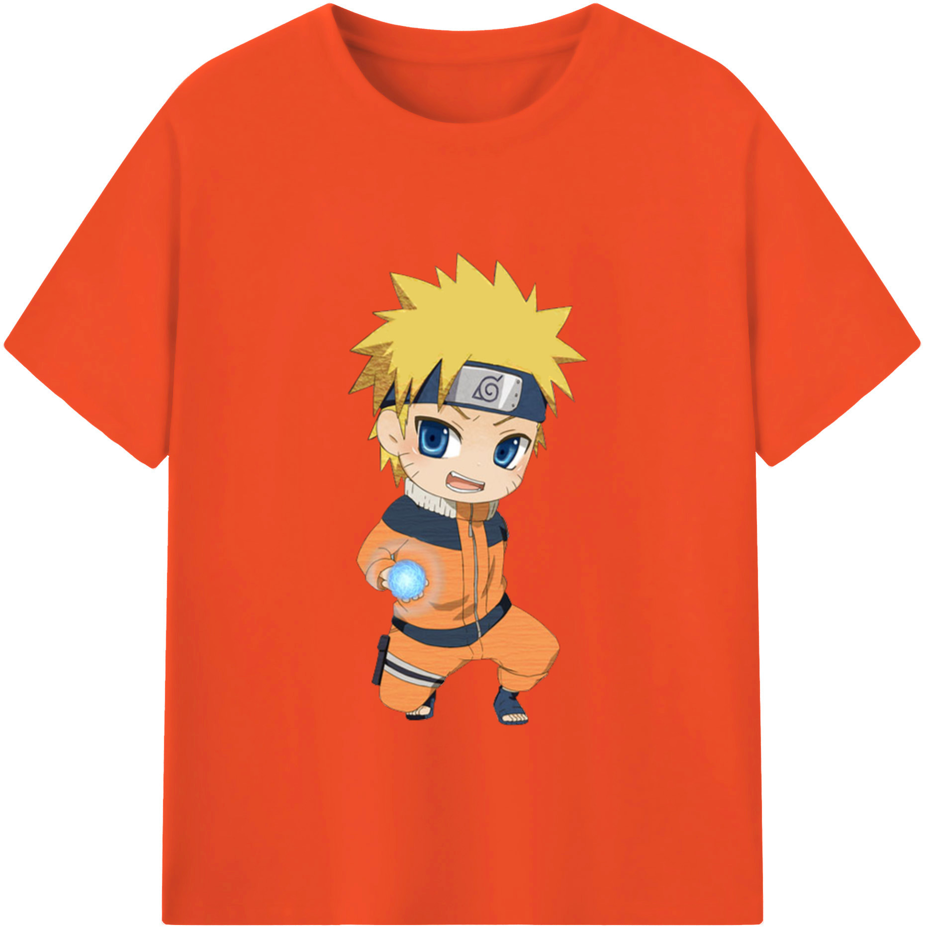 （画像用） NARUTO -ナルト- うずまき ナルト Uzumaki Naruto 綿100％半袖Tシャツ（フロントプリント）