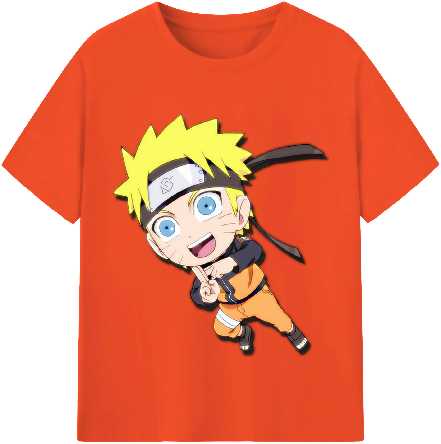 （画像用） NARUTO -ナルト- うずまき ナルト Uzumaki Naruto 綿100％半袖Tシャツ（フロントプリント）