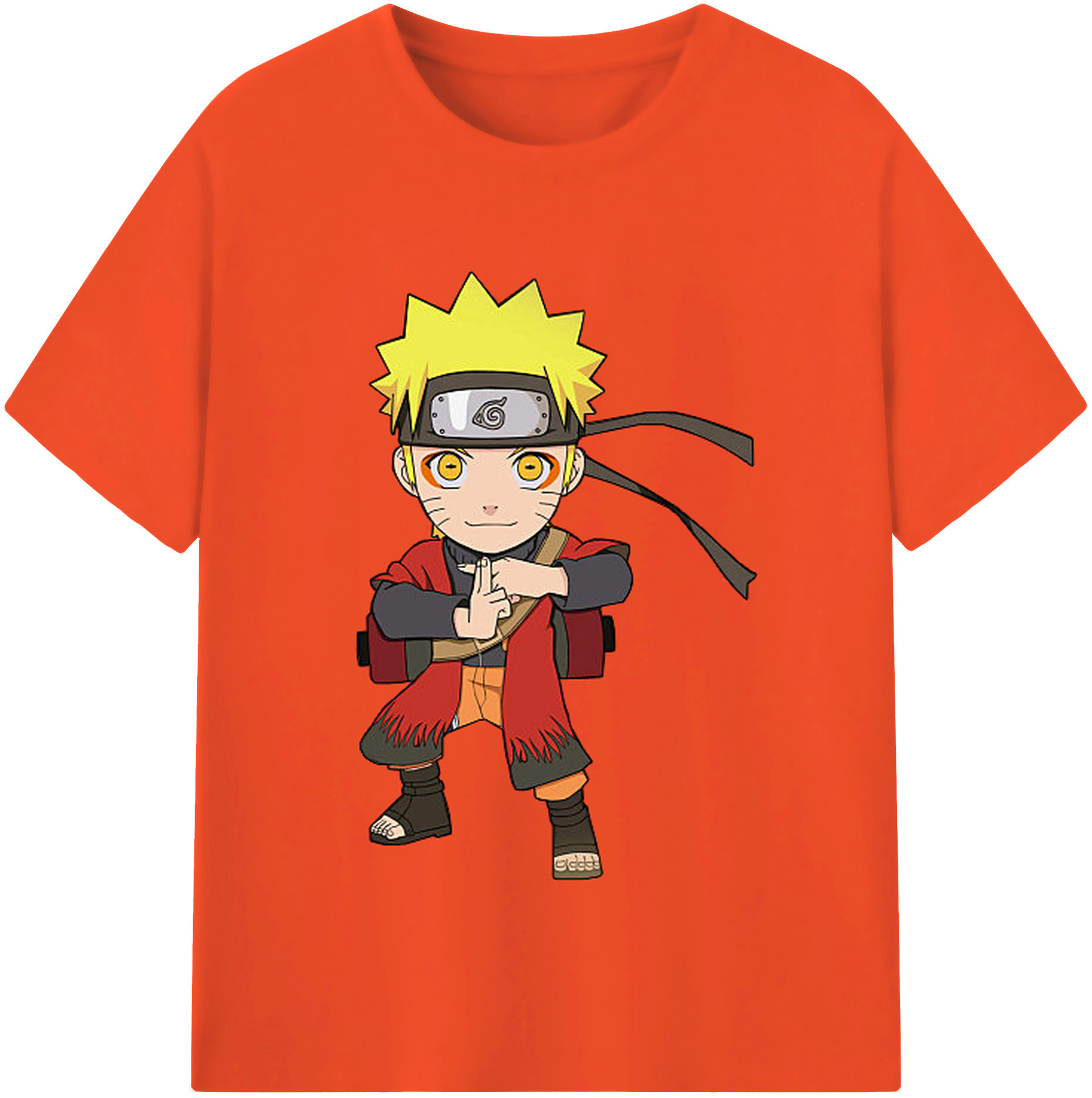 （画像用） NARUTO -ナルト- うずまき ナルト Uzumaki Naruto 綿100％半袖Tシャツ（フロントプリント）