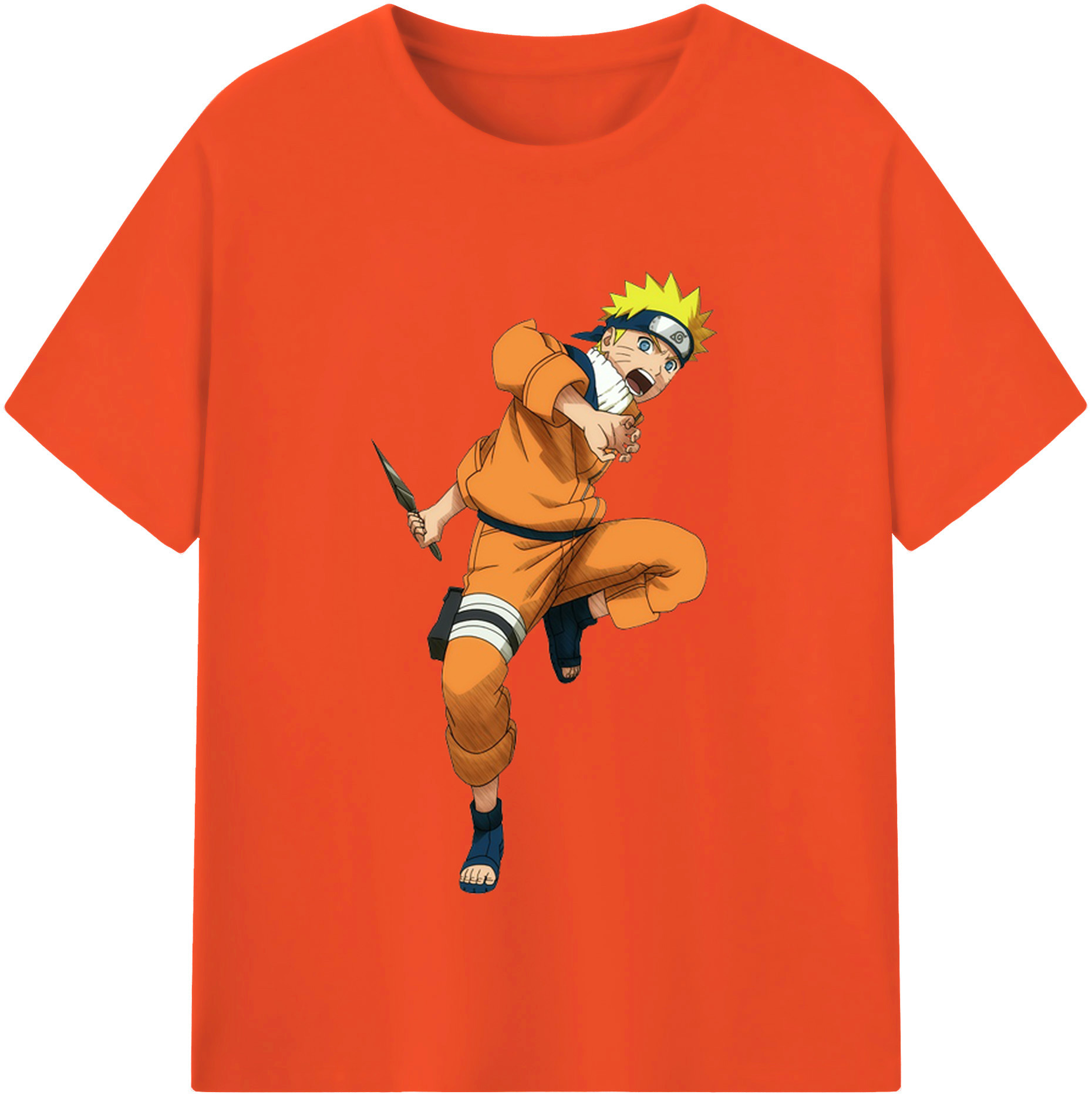 （画像用） NARUTO -ナルト- うずまき ナルト Uzumaki Naruto 綿100％半袖Tシャツ（フロントプリント）