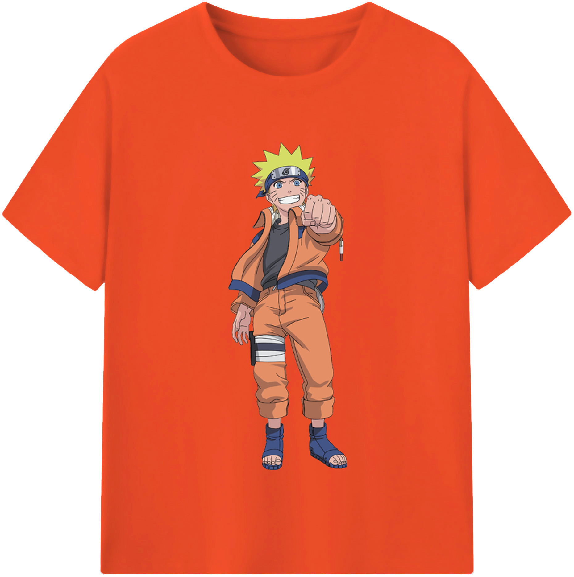 （画像用） NARUTO -ナルト- うずまき ナルト Uzumaki Naruto 綿100％半袖Tシャツ（フロントプリント）