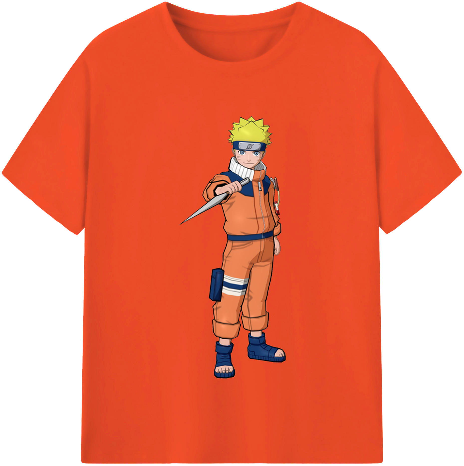 （画像用） NARUTO -ナルト- うずまき ナルト Uzumaki Naruto 綿100％半袖Tシャツ（フロントプリント）