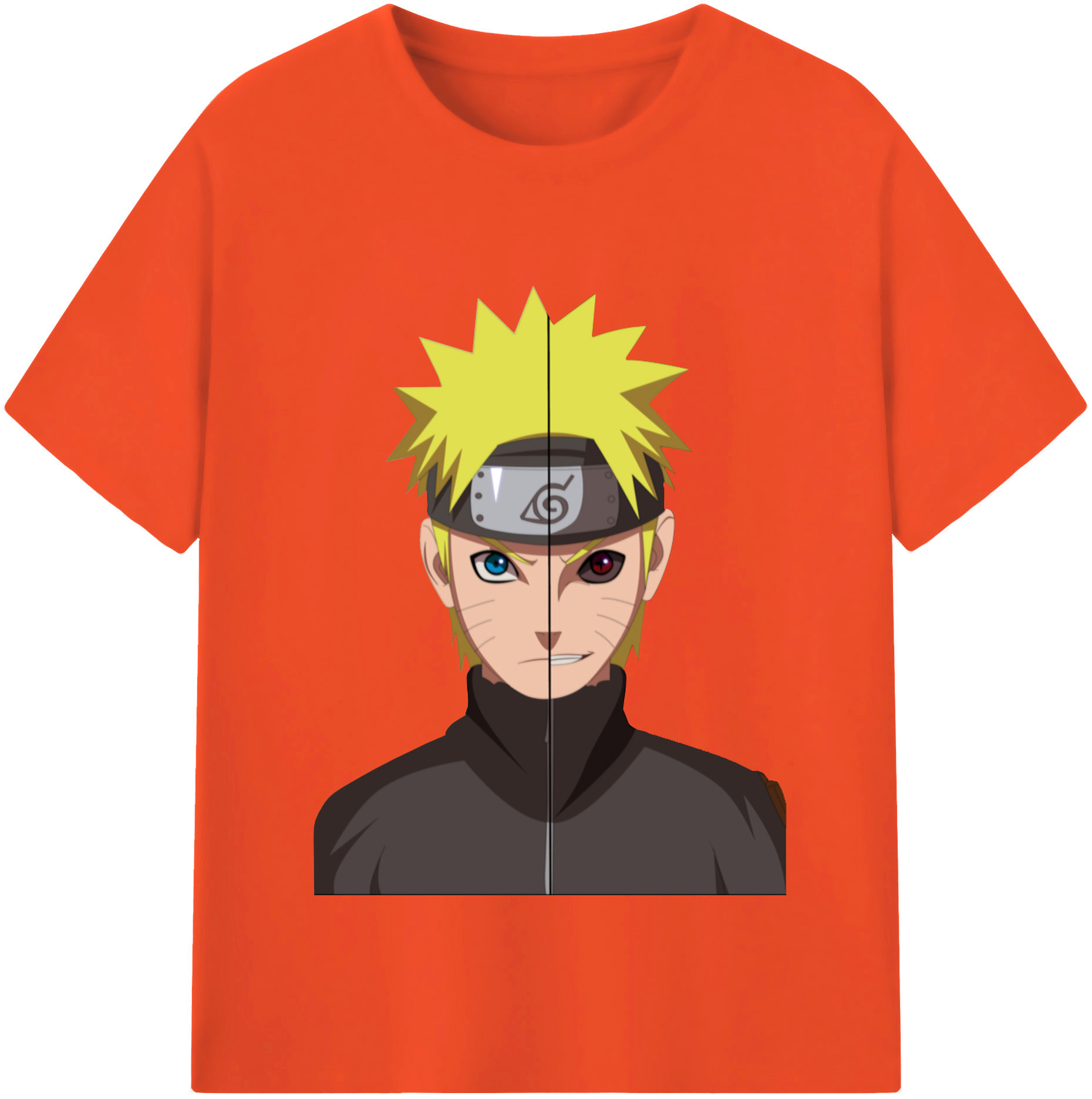 （画像用） NARUTO -ナルト- うずまき ナルト Uzumaki Naruto 綿100％半袖Tシャツ（フロントプリント）