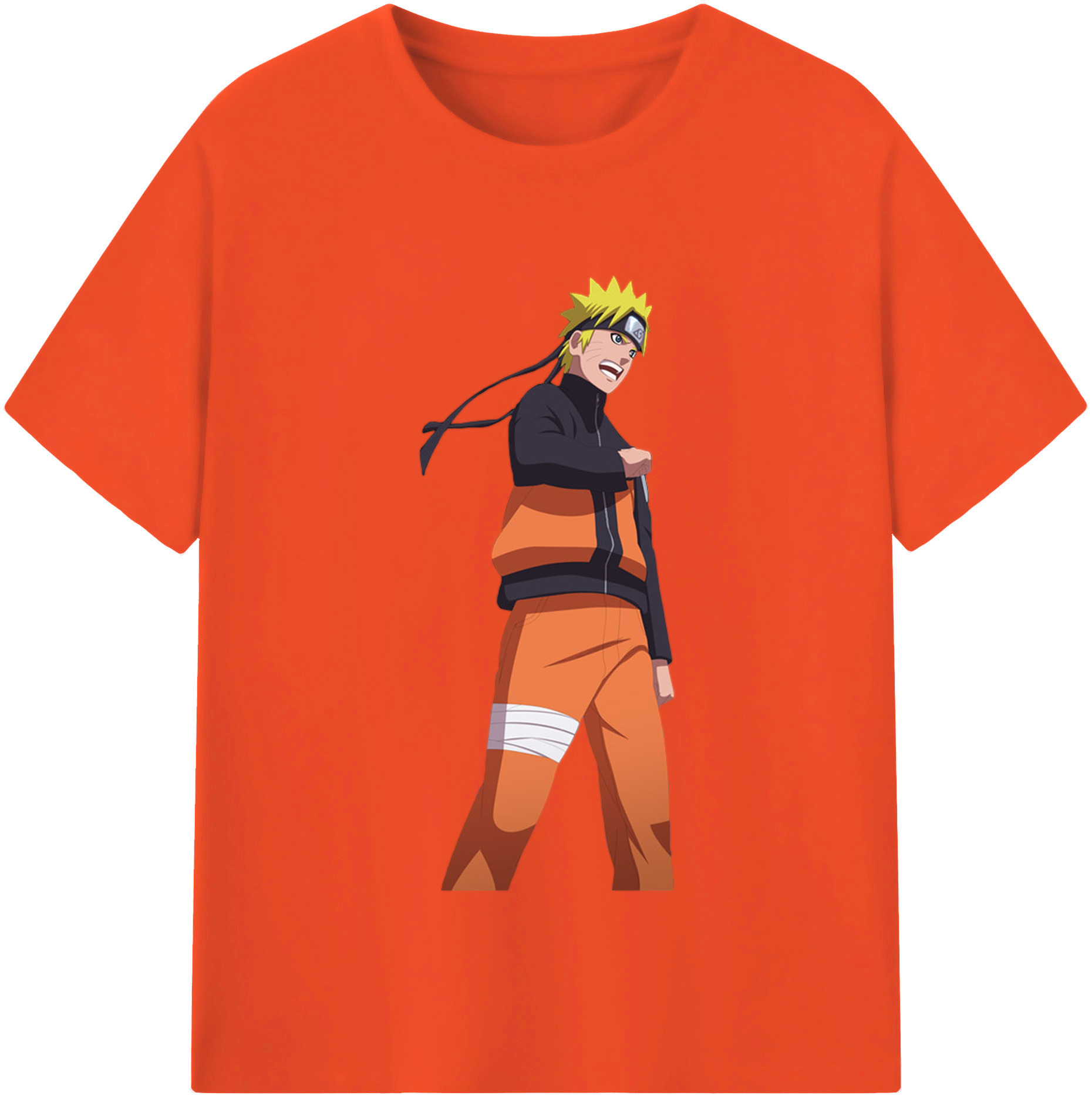 （画像用） NARUTO -ナルト- うずまき ナルト Uzumaki Naruto 綿100％半袖Tシャツ（フロントプリント）