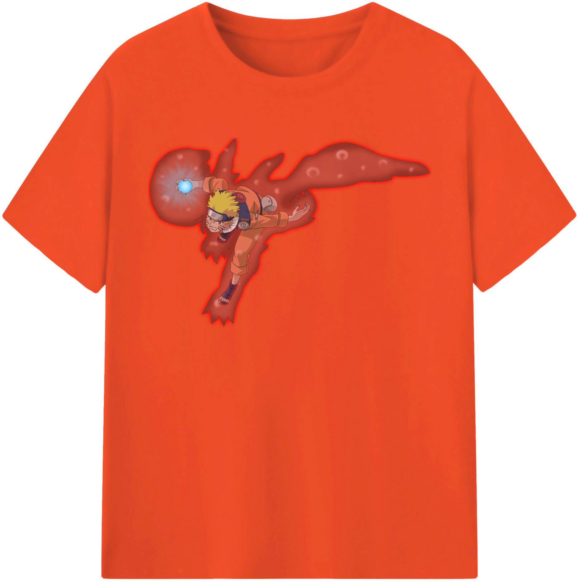 （画像用） NARUTO -ナルト- うずまき ナルト Uzumaki Naruto 綿100％半袖Tシャツ（フロントプリント）
