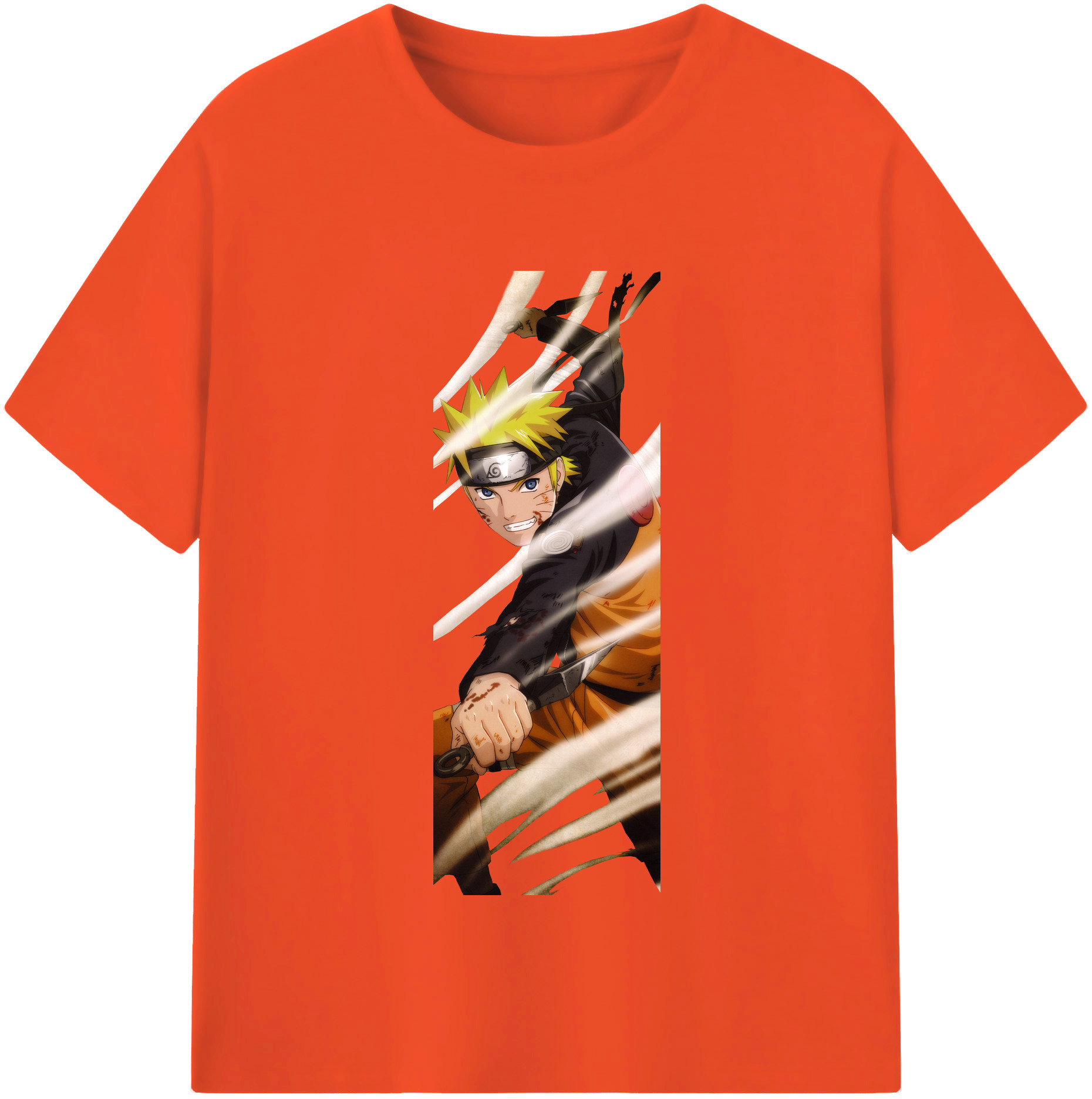 （画像用） NARUTO -ナルト- うずまき ナルト Uzumaki Naruto 綿100％半袖Tシャツ（フロントプリント）