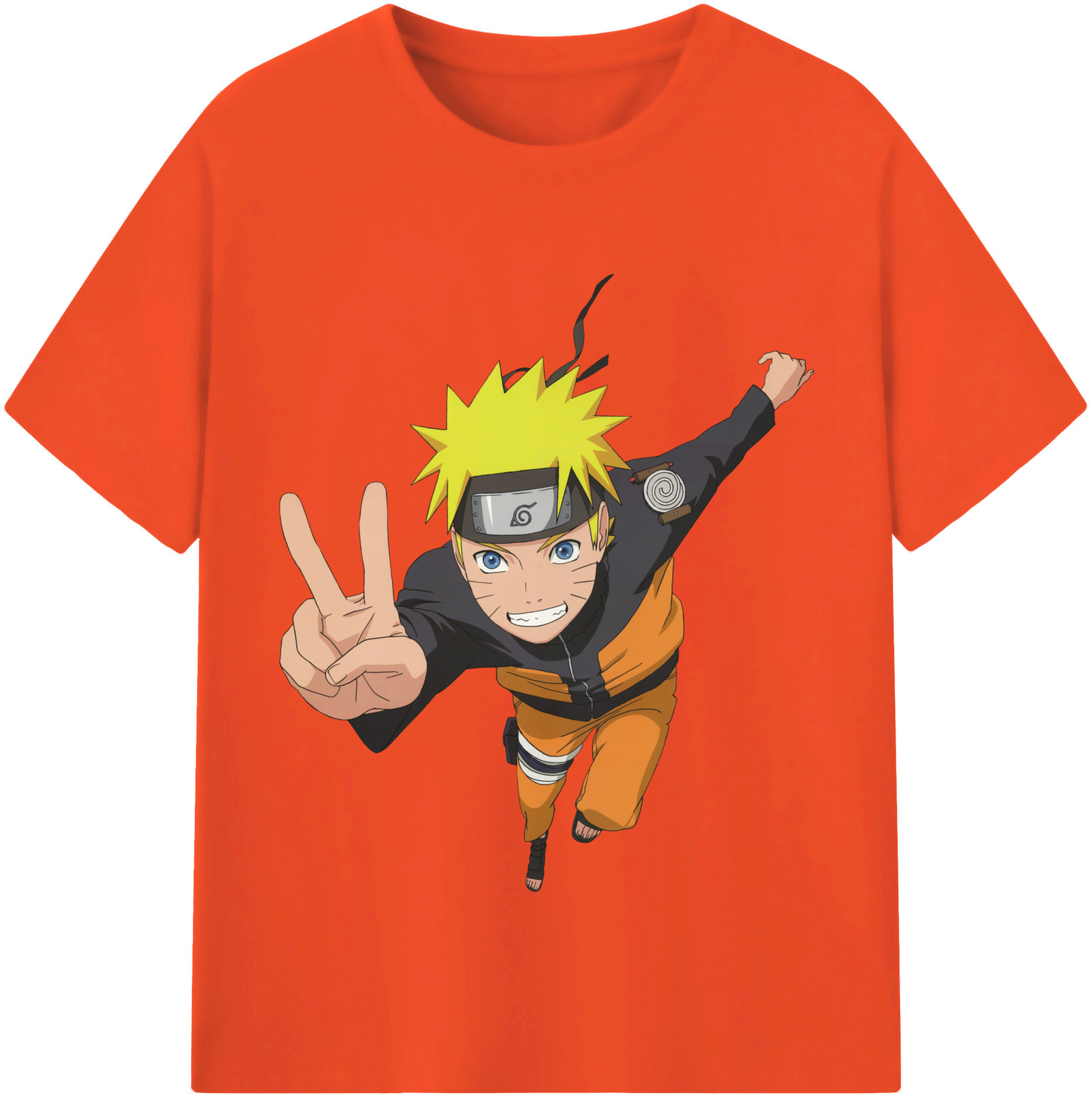 （画像用） NARUTO -ナルト- うずまき ナルト Uzumaki Naruto 綿100％半袖Tシャツ（フロントプリント）