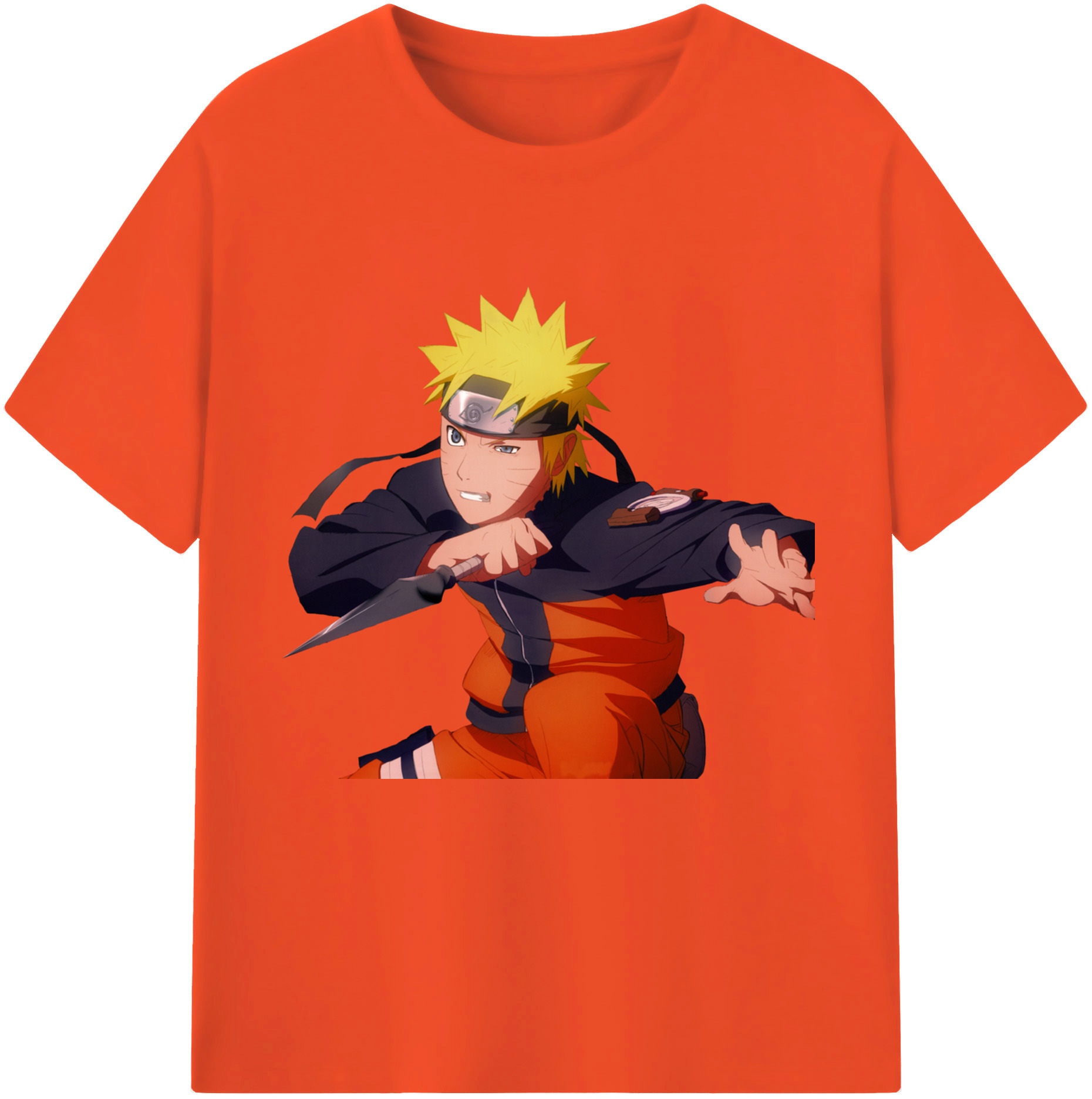 （画像用） NARUTO -ナルト- うずまき ナルト Uzumaki Naruto 綿100％半袖Tシャツ（フロントプリント）