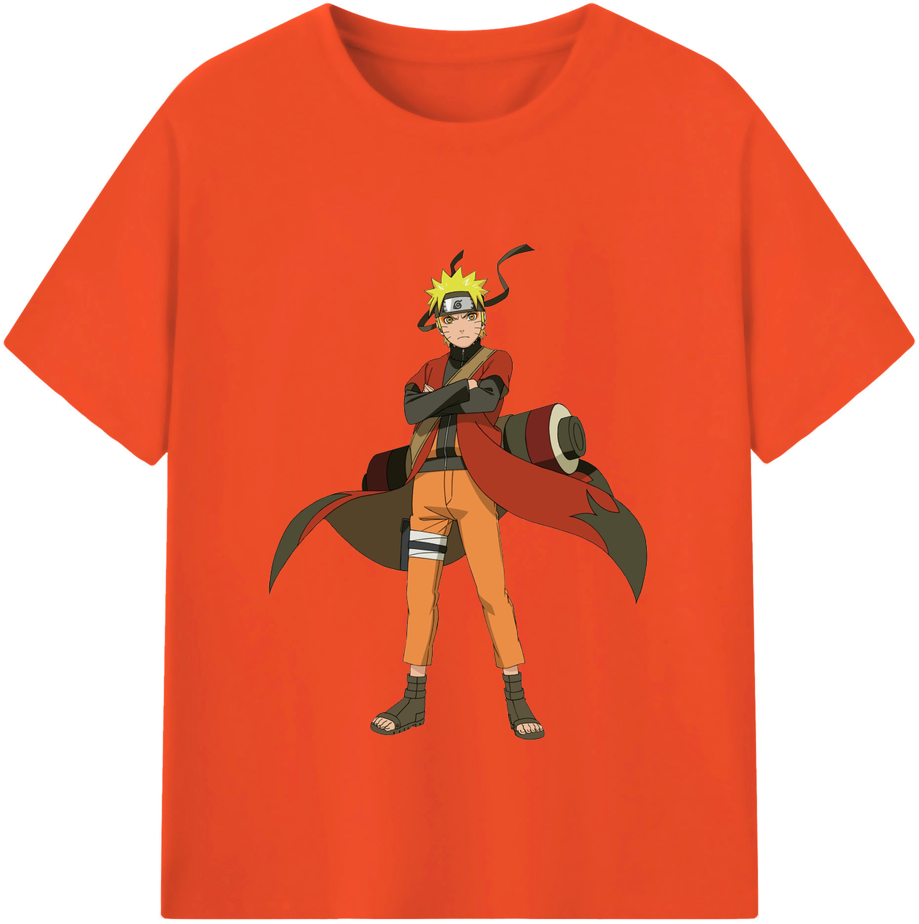 （画像用） NARUTO -ナルト- うずまき ナルト Uzumaki Naruto 綿100％半袖Tシャツ（フロントプリント）