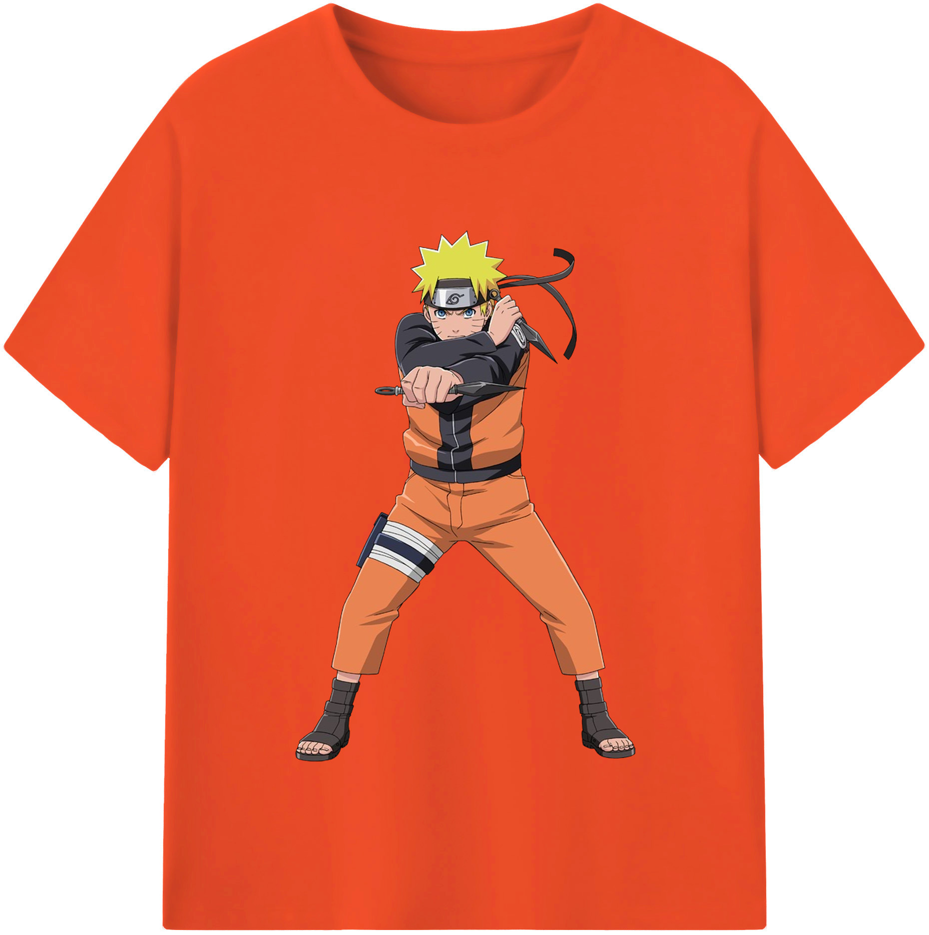 （画像用） NARUTO -ナルト- うずまき ナルト Uzumaki Naruto 綿100％半袖Tシャツ（フロントプリント）