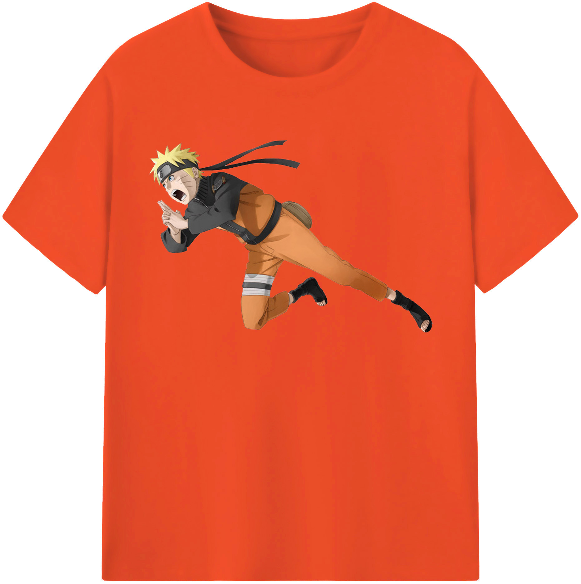 （画像用） NARUTO -ナルト- うずまき ナルト Uzumaki Naruto 綿100％半袖Tシャツ（フロントプリント）