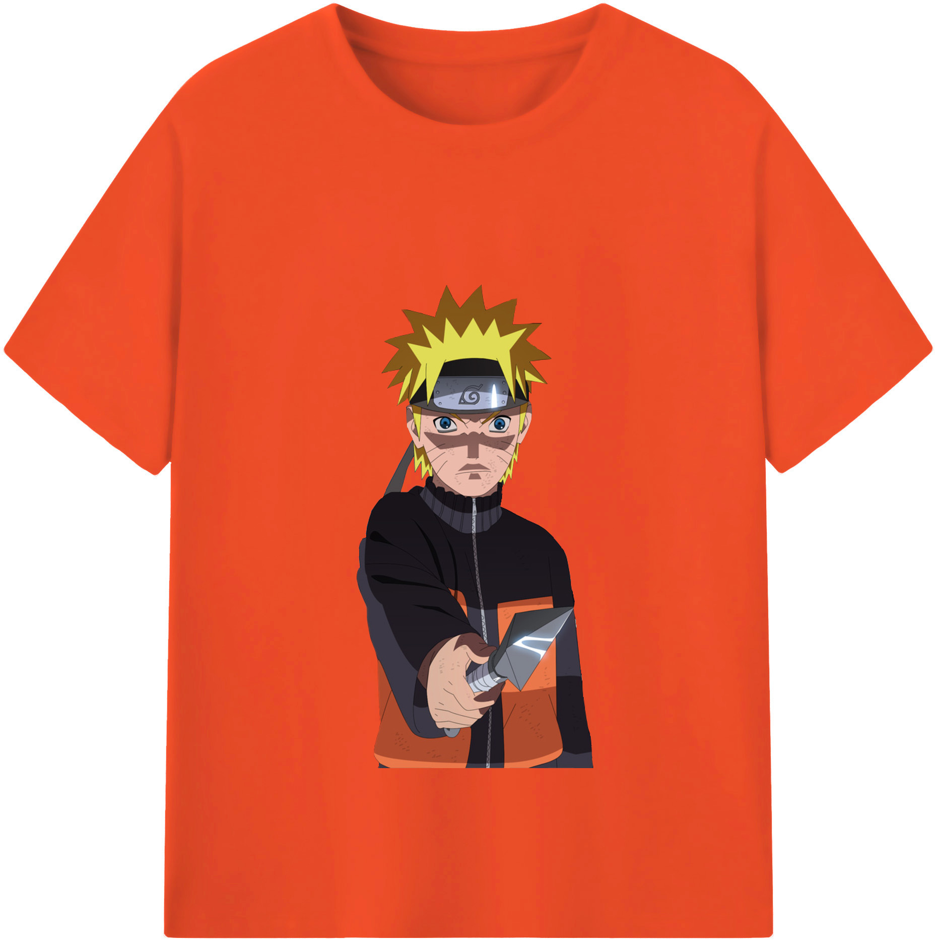 （画像用） NARUTO -ナルト- うずまき ナルト Uzumaki Naruto 綿100％半袖Tシャツ（フロントプリント）