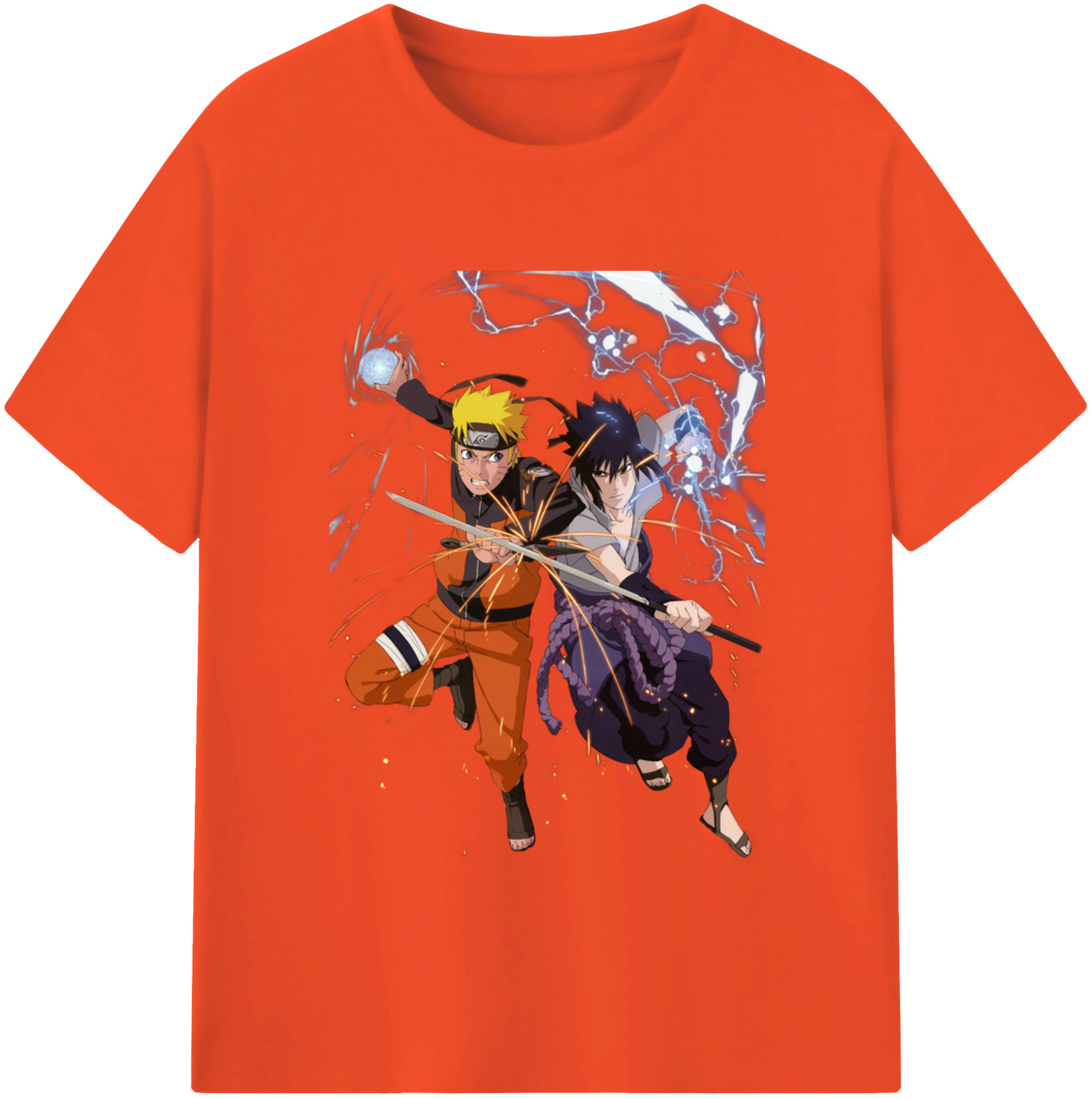 （画像用） NARUTO -ナルト- うずまき ナルト Uzumaki Naruto 綿100％半袖Tシャツ（フロントプリント）