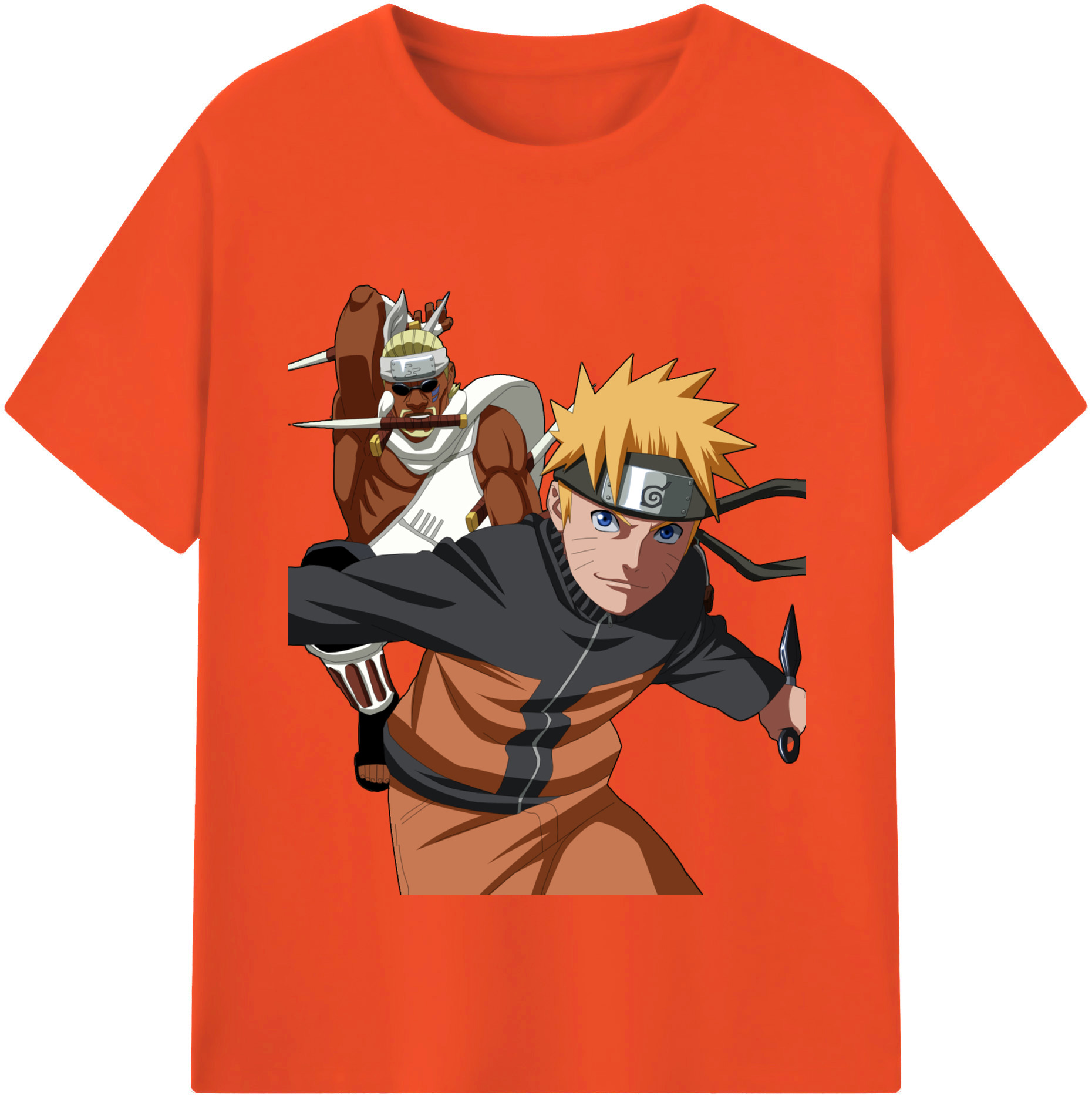 （画像用） NARUTO -ナルト- うずまき ナルト Uzumaki Naruto 綿100％半袖Tシャツ（フロントプリント）