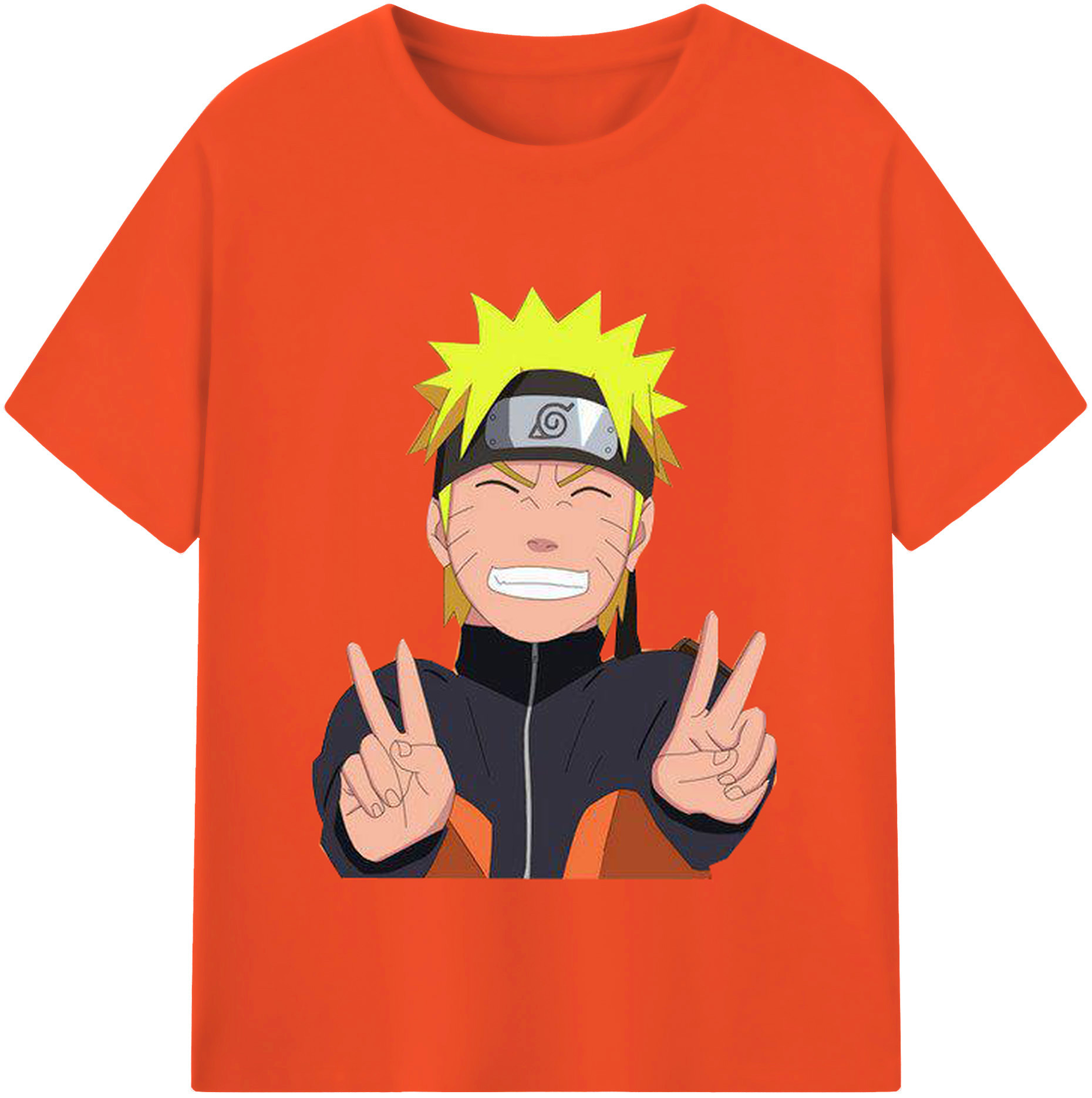 （画像用） NARUTO -ナルト- うずまき ナルト Uzumaki Naruto 綿100％半袖Tシャツ（フロントプリント）