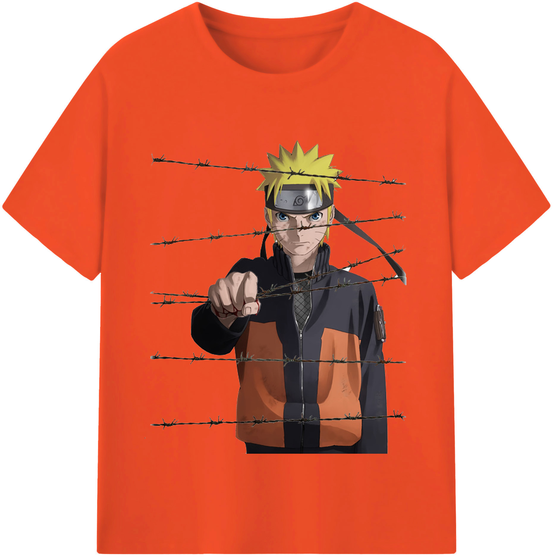 （画像用） NARUTO -ナルト- うずまき ナルト Uzumaki Naruto 綿100％半袖Tシャツ（フロントプリント）