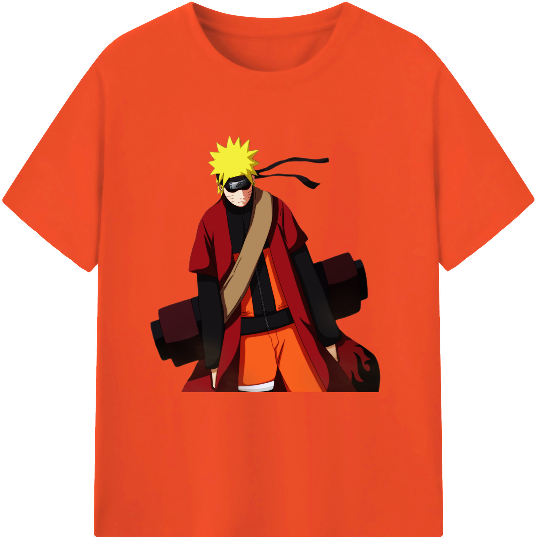 （画像用） NARUTO -ナルト- うずまき ナルト Uzumaki Naruto 綿100％半袖Tシャツ（フロントプリント）