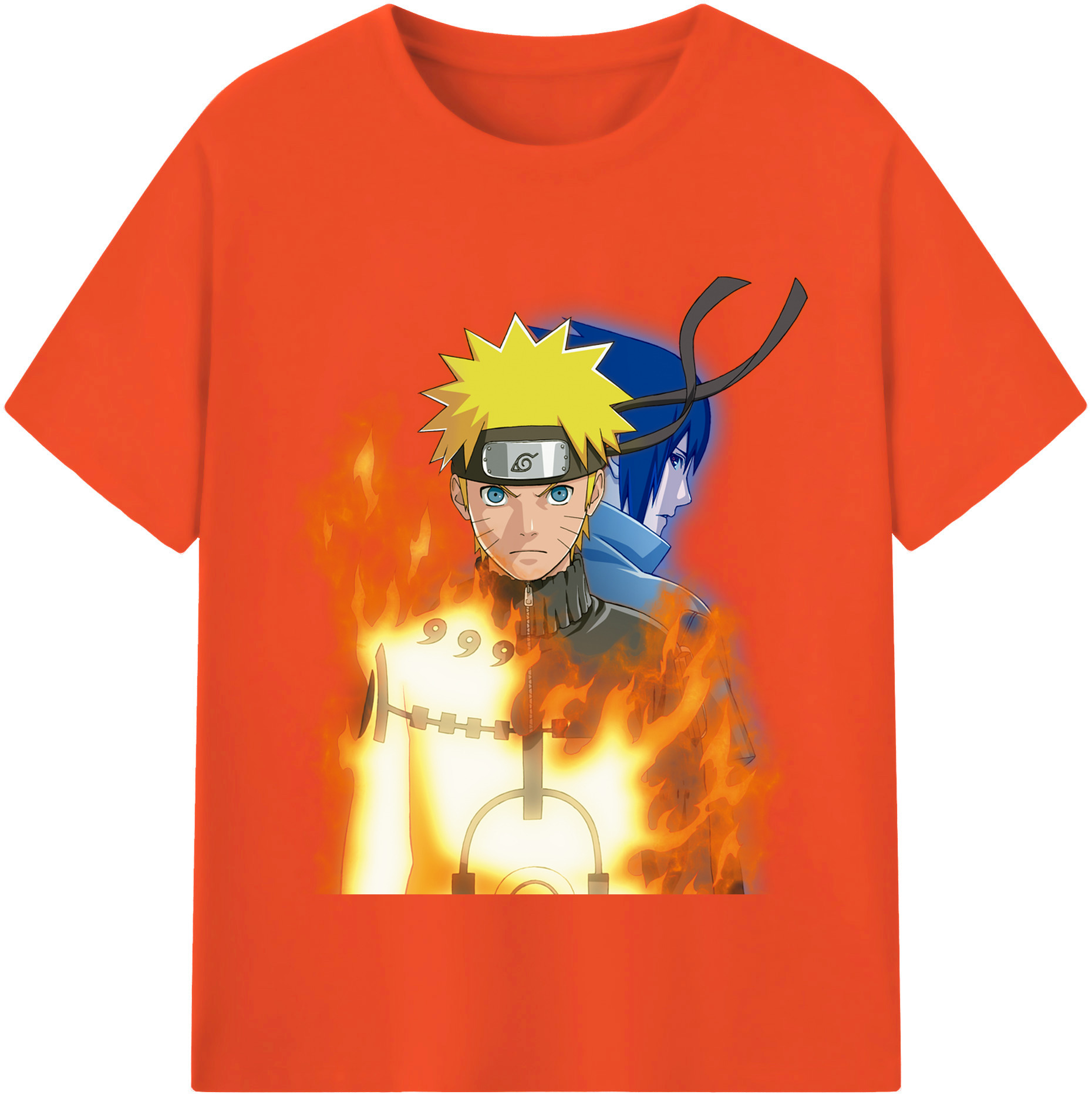 （画像用） NARUTO -ナルト- うずまき ナルト Uzumaki Naruto 綿100％半袖Tシャツ（フロントプリント）