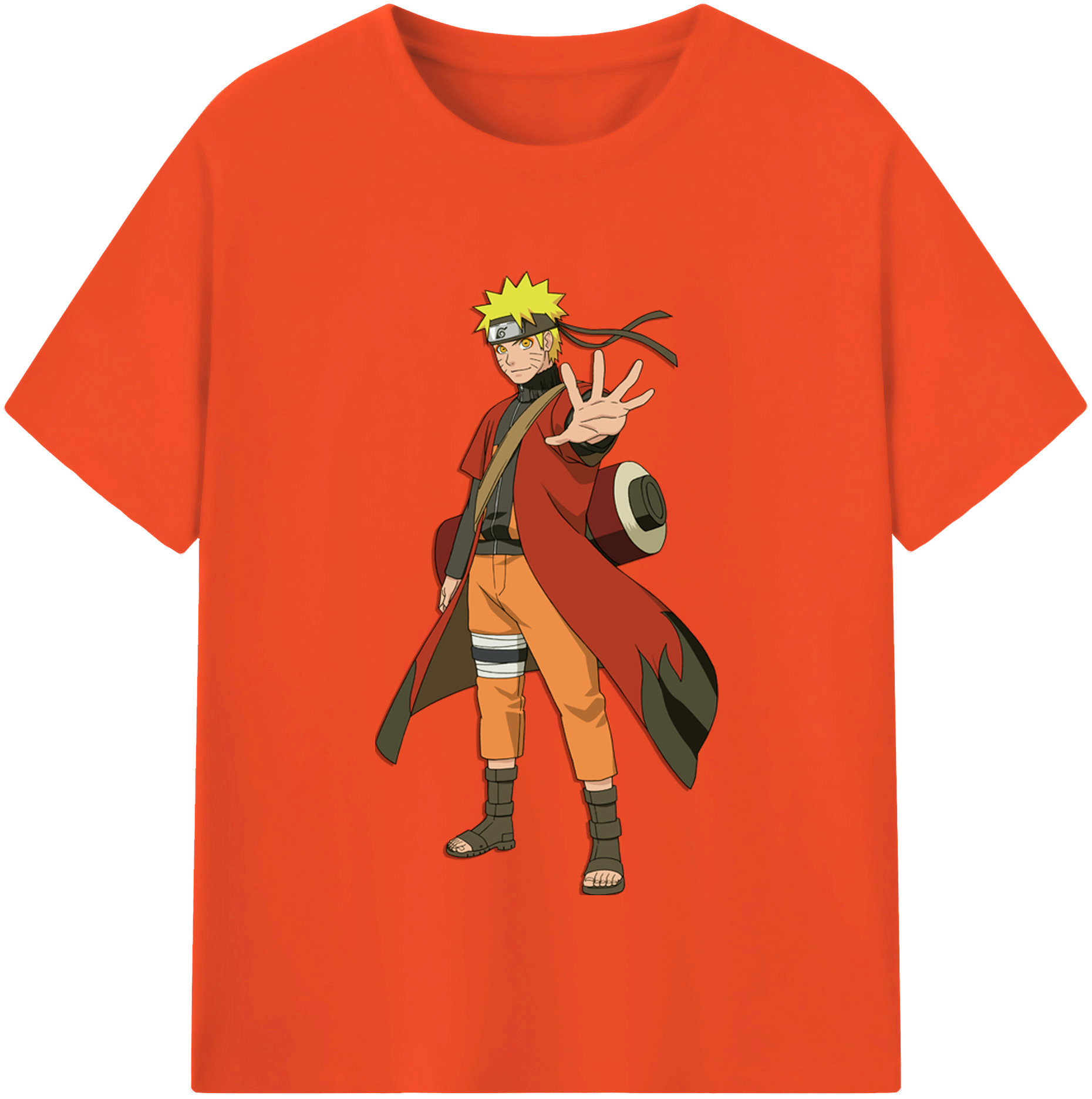 （画像用） NARUTO -ナルト- うずまき ナルト Uzumaki Naruto 綿100％半袖Tシャツ（フロントプリント）