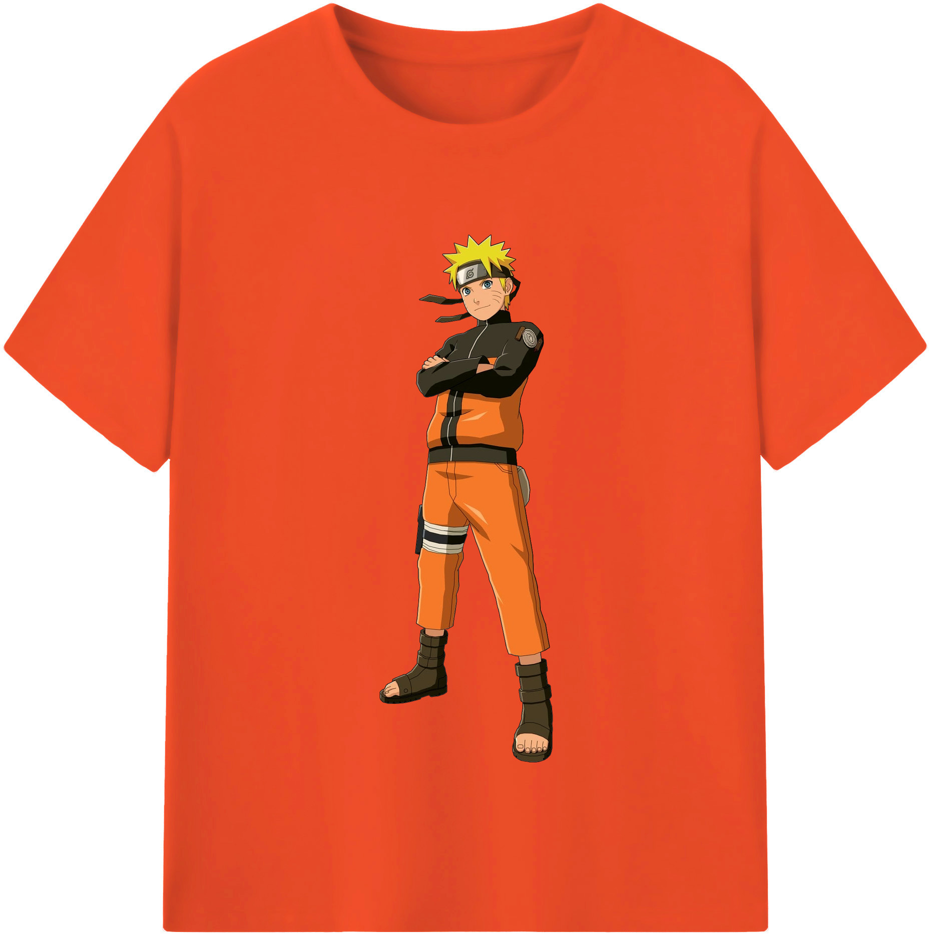 （画像用） NARUTO -ナルト- うずまき ナルト Uzumaki Naruto 綿100％半袖Tシャツ（フロントプリント）