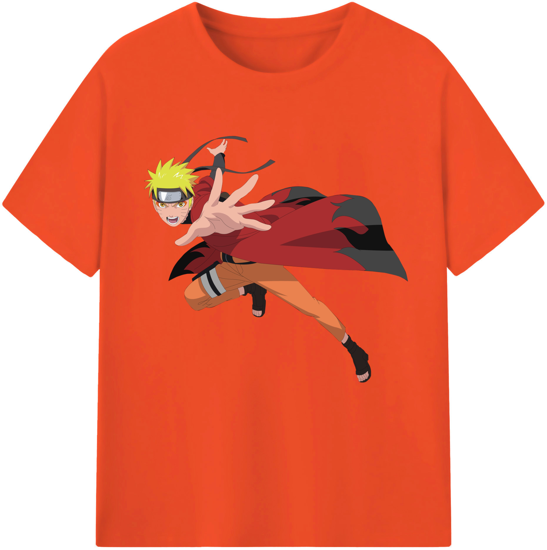 （画像用） NARUTO -ナルト- うずまき ナルト Uzumaki Naruto 綿100％半袖Tシャツ（フロントプリント）