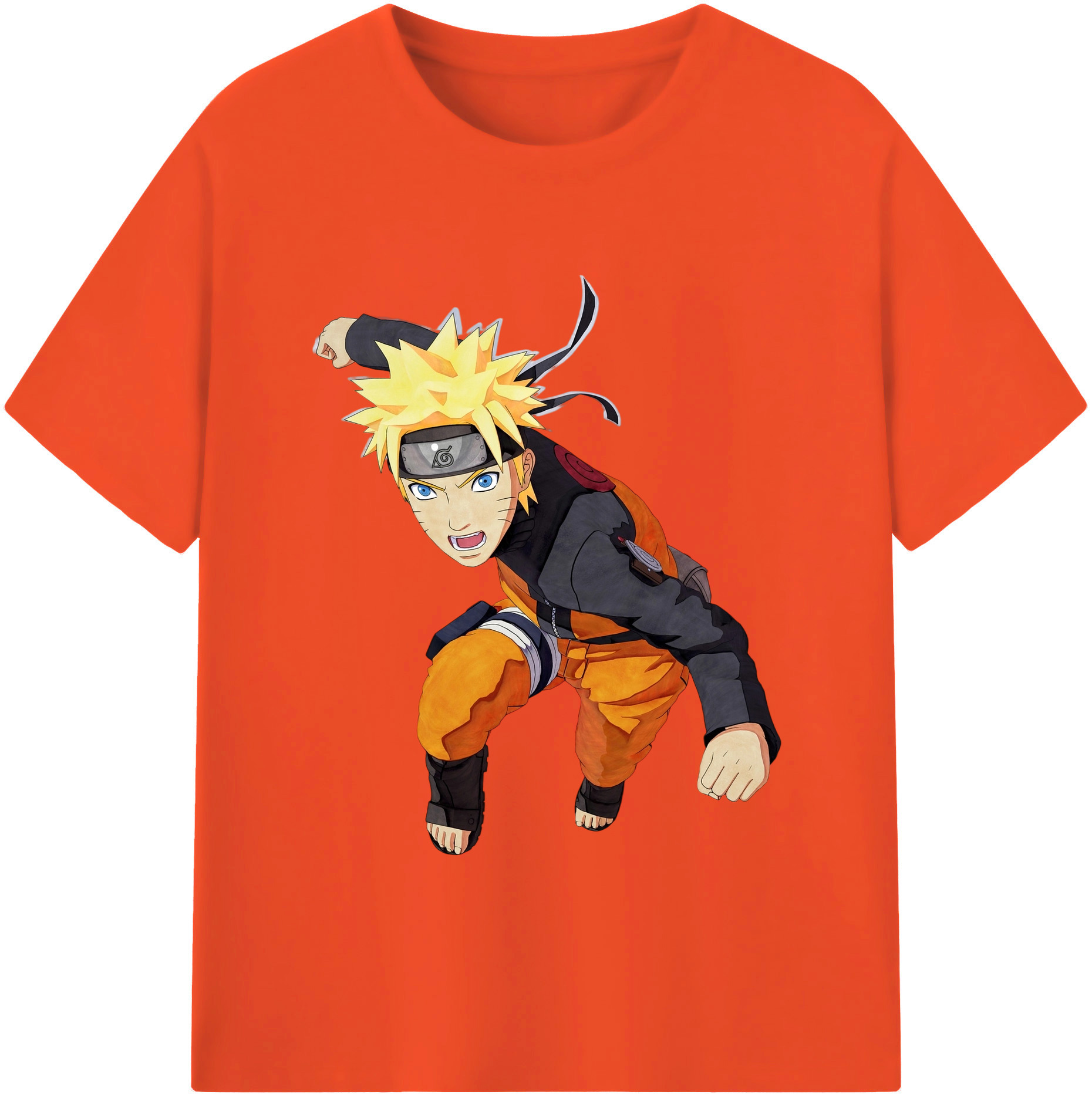 （画像用） NARUTO -ナルト- うずまき ナルト Uzumaki Naruto 綿100％半袖Tシャツ（フロントプリント）