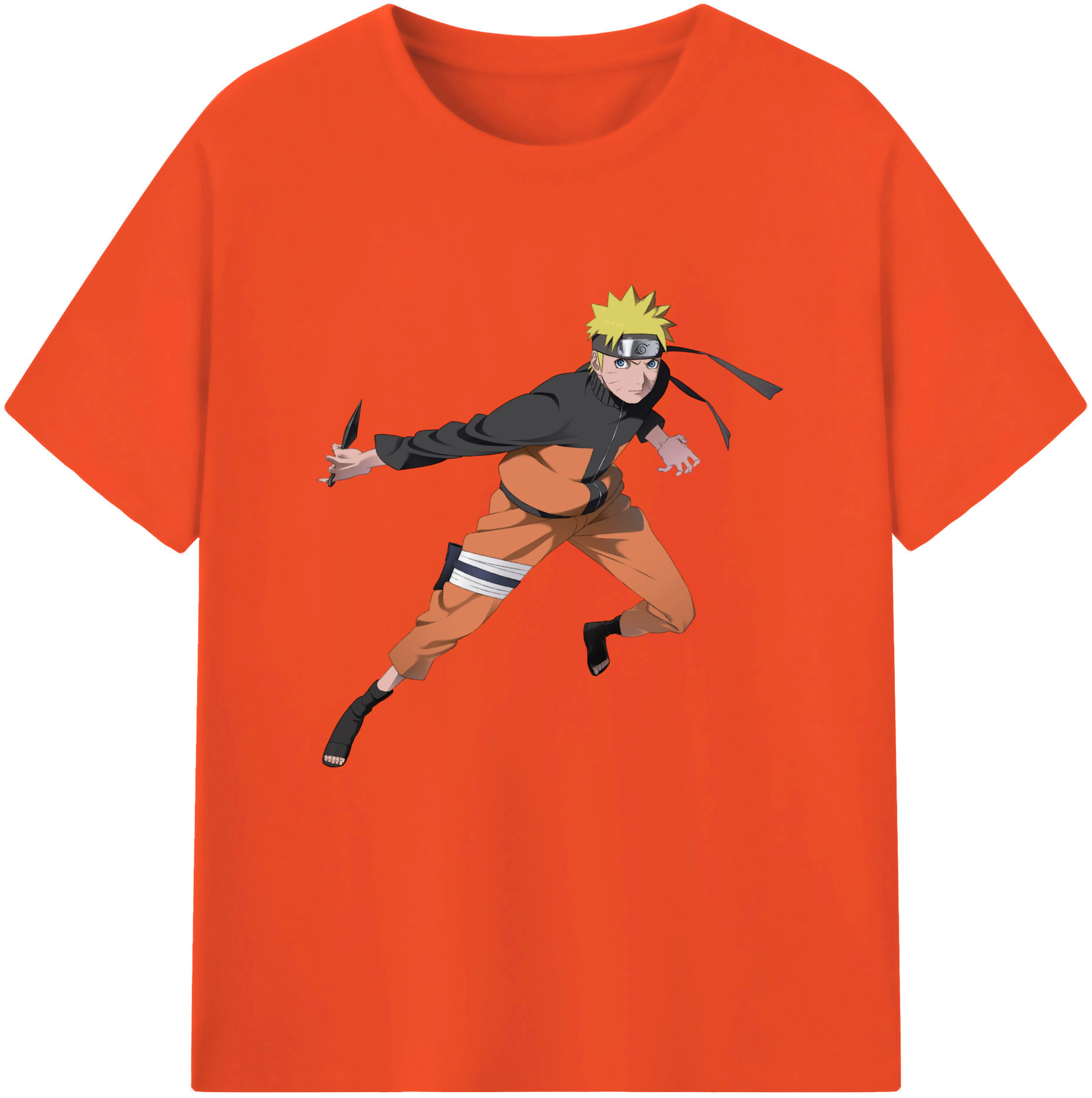 （画像用） NARUTO -ナルト- うずまき ナルト Uzumaki Naruto 綿100％半袖Tシャツ（フロントプリント）