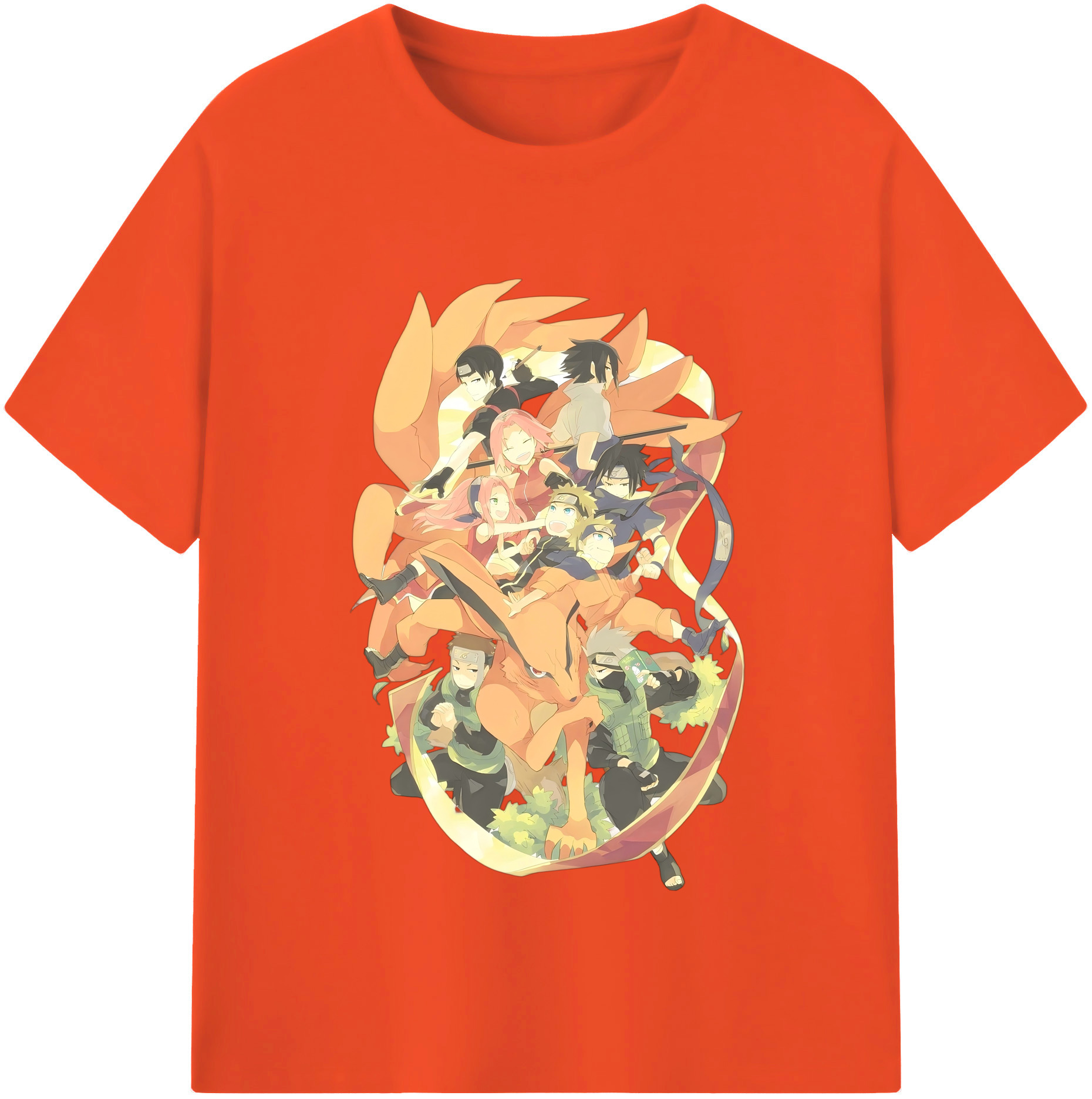 （画像用） NARUTO -ナルト- うずまき ナルト Uzumaki Naruto 綿100％半袖Tシャツ（フロントプリント）