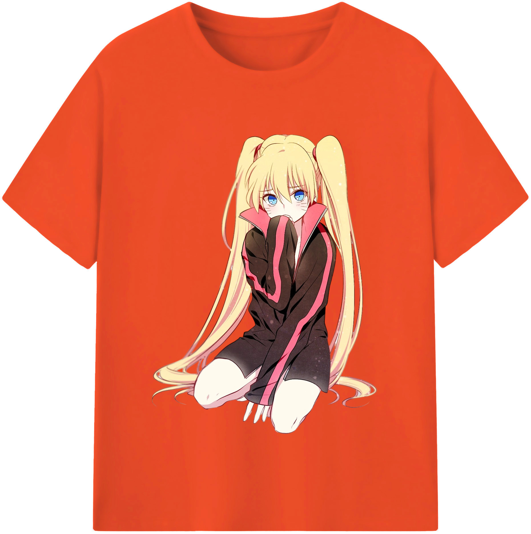 （画像用） NARUTO -ナルト- うずまき ナルト Uzumaki Naruto 綿100％半袖Tシャツ（フロントプリント）