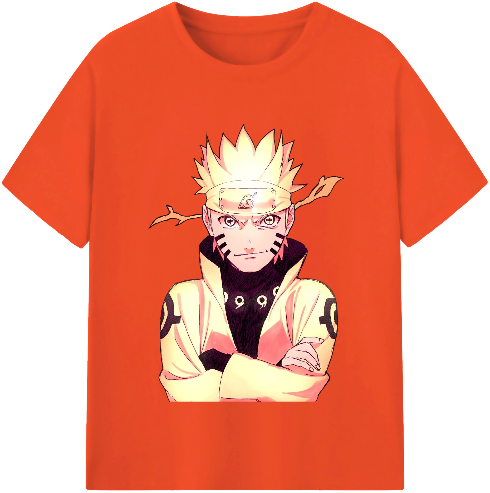 （画像用） NARUTO -ナルト- うずまき ナルト Uzumaki Naruto 綿100％半袖Tシャツ（フロントプリント）