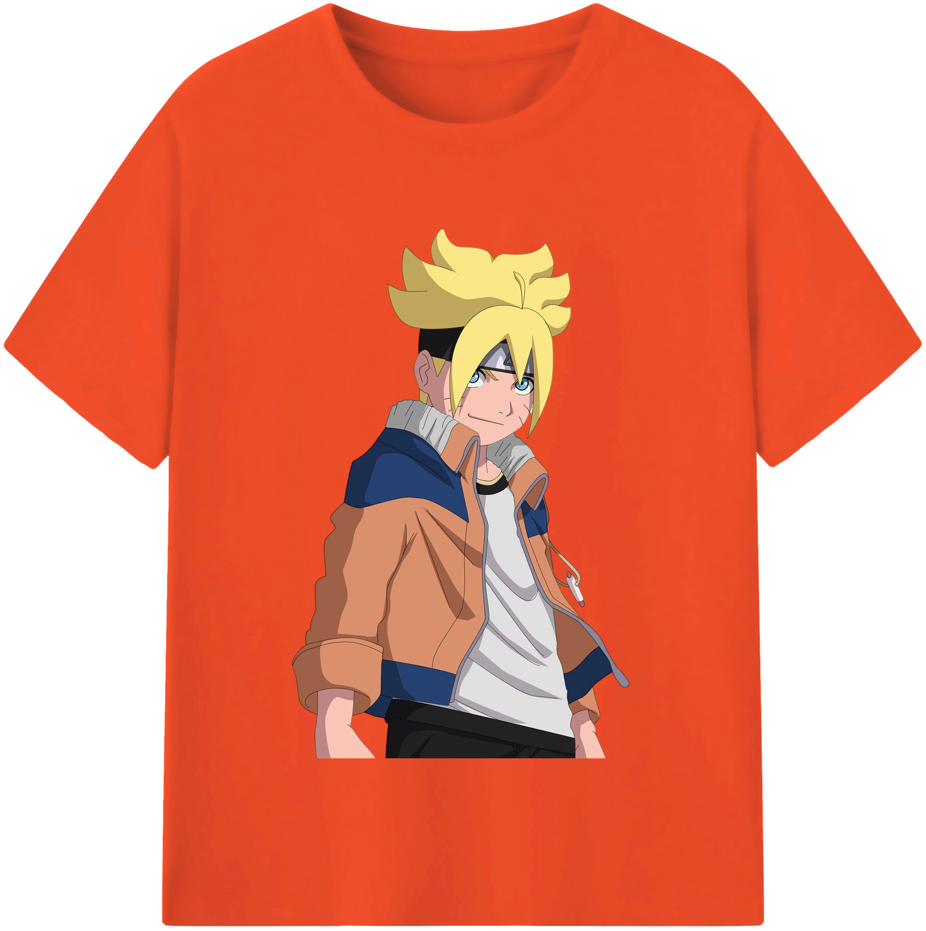 （画像用） NARUTO -ナルト- うずまき ナルト Uzumaki Naruto 綿100％半袖Tシャツ（フロントプリント）
