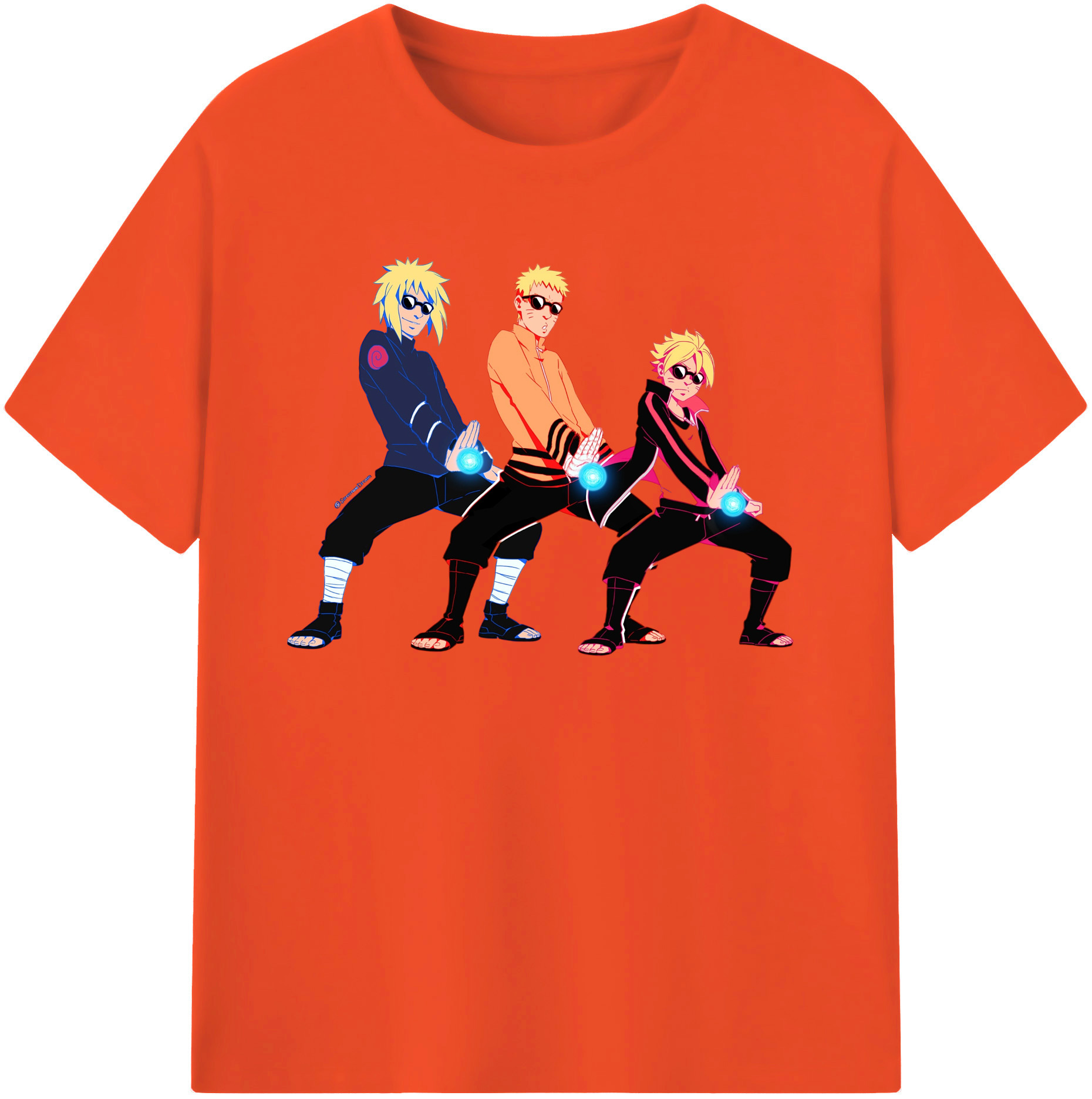 （画像用） NARUTO -ナルト- うずまき ナルト Uzumaki Naruto 綿100％半袖Tシャツ（フロントプリント）