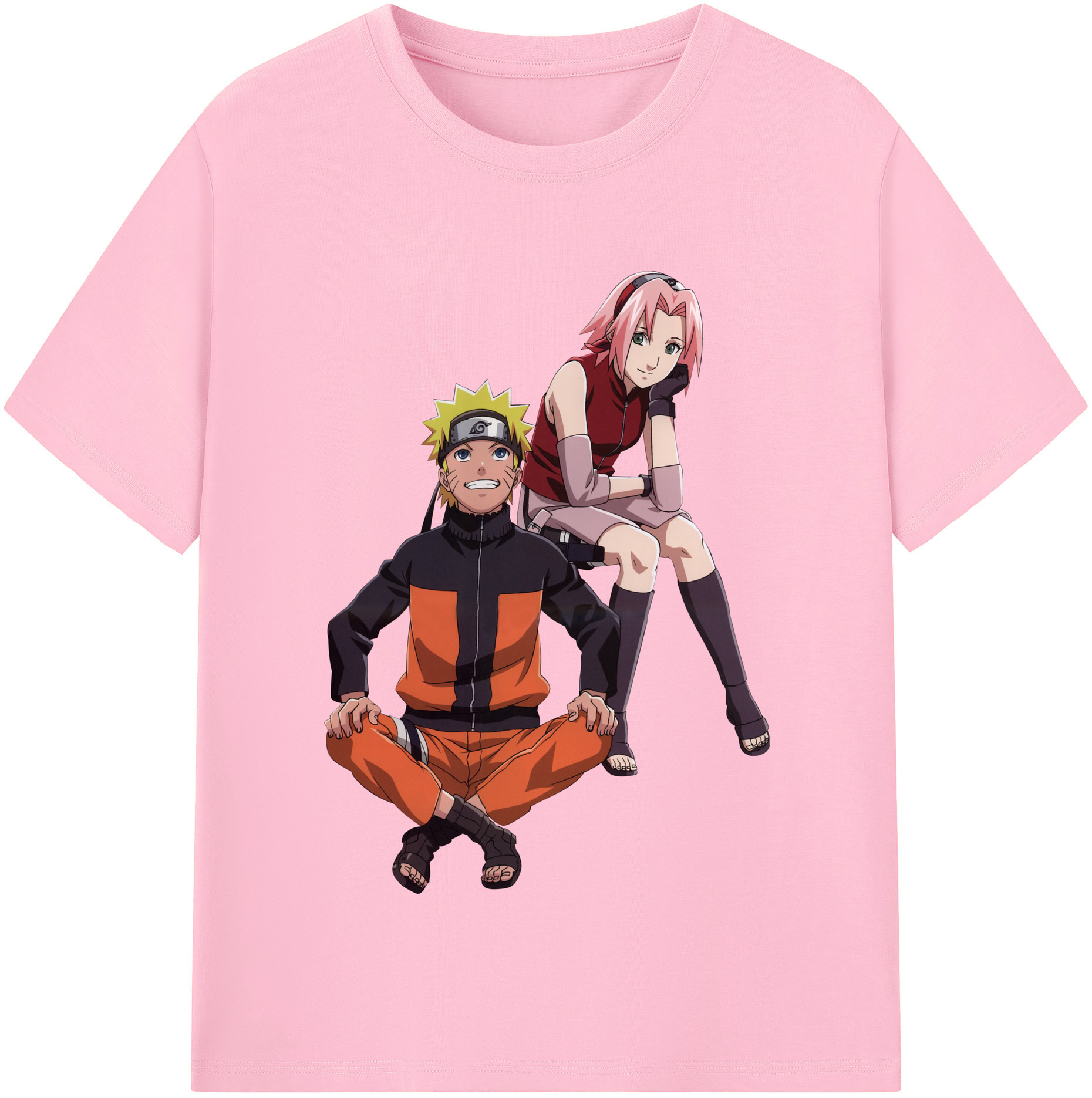 （画像用） NARUTO -ナルト- うずまき ナルト Uzumaki Naruto 綿100％半袖Tシャツ（フロントプリント）