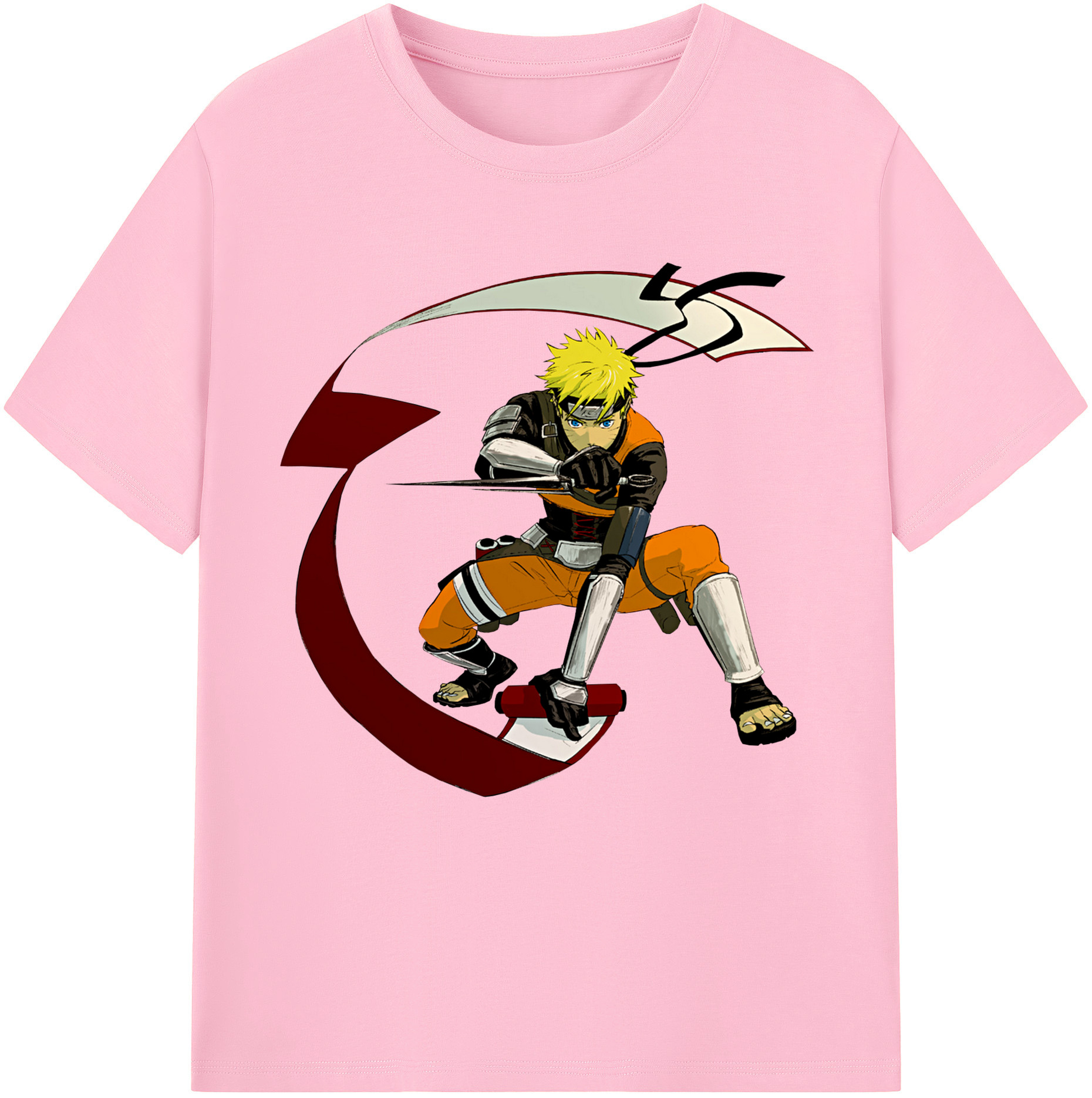 （画像用） NARUTO -ナルト- うずまき ナルト Uzumaki Naruto 綿100％半袖Tシャツ（フロントプリント）