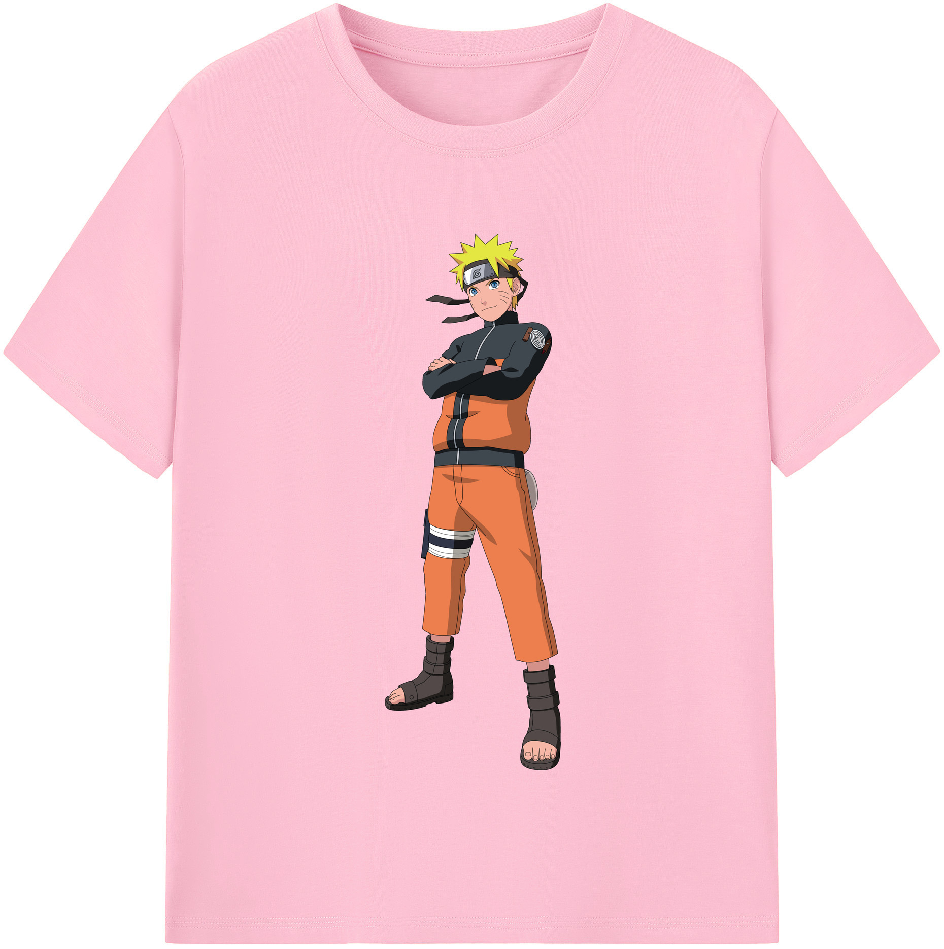 （画像用） NARUTO -ナルト- うずまき ナルト Uzumaki Naruto 綿100％半袖Tシャツ（フロントプリント）