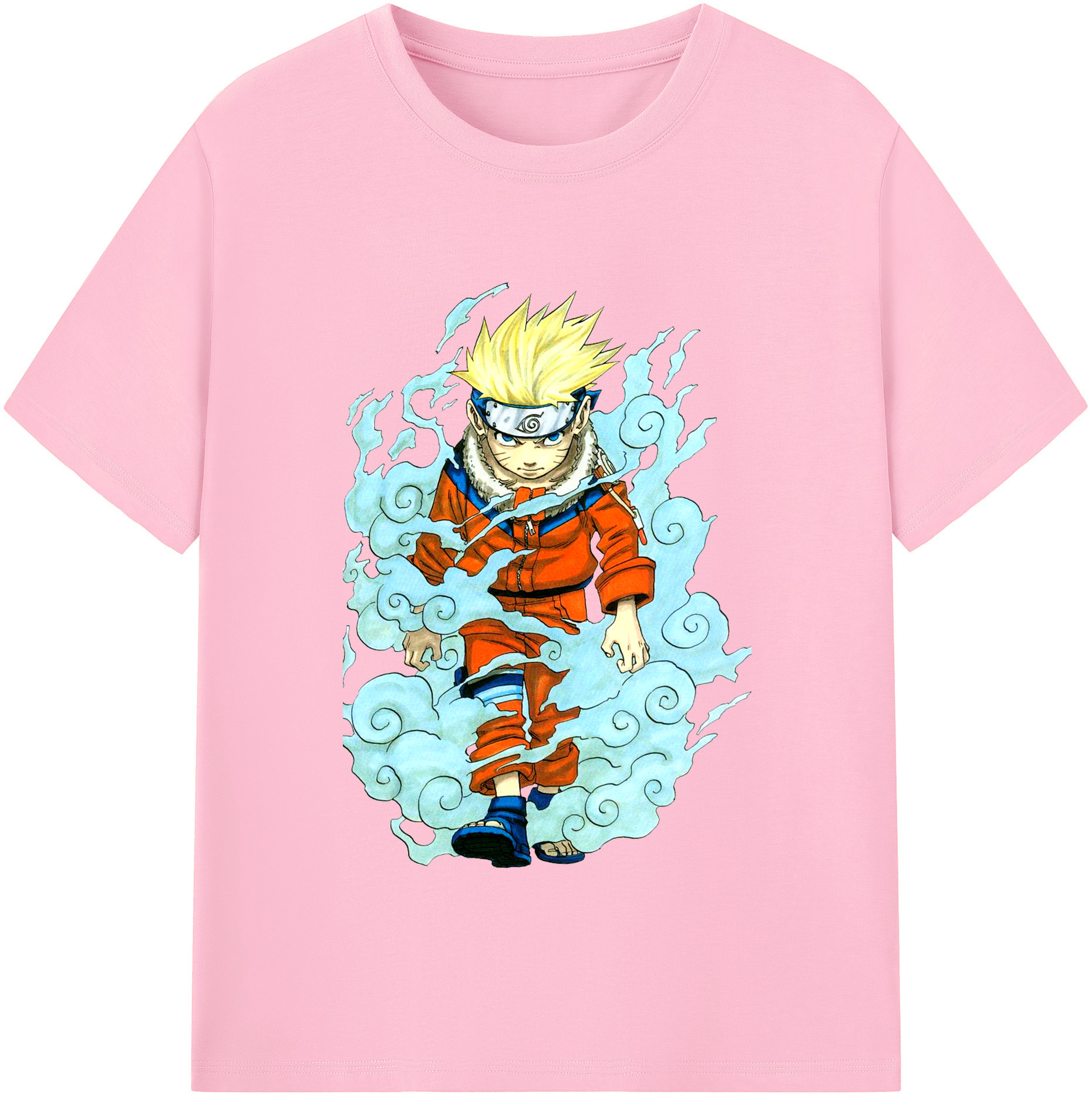 （画像用） NARUTO -ナルト- うずまき ナルト Uzumaki Naruto 綿100％半袖Tシャツ（フロントプリント）