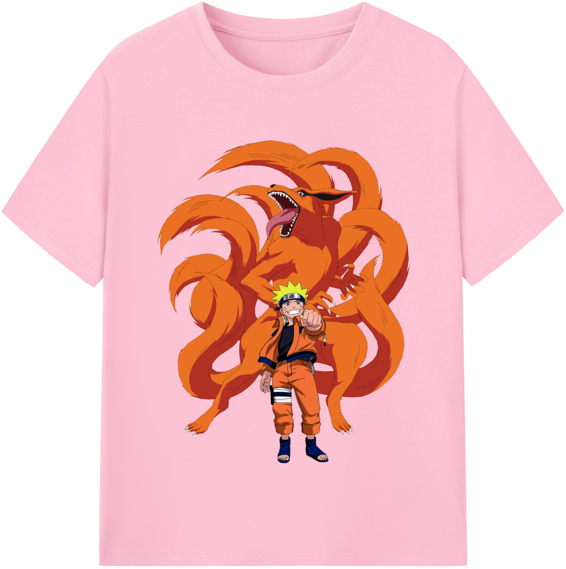 （画像用） NARUTO -ナルト- うずまき ナルト Uzumaki Naruto 綿100％半袖Tシャツ（フロントプリント）