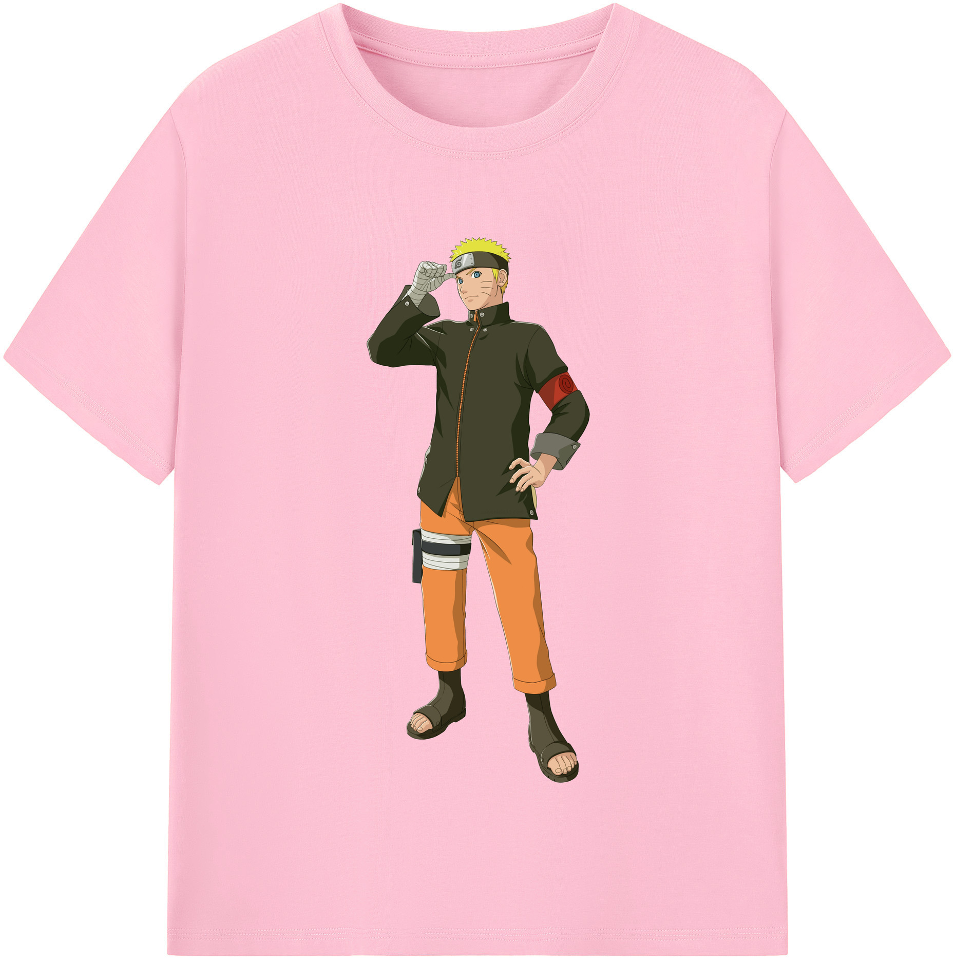 （画像用） NARUTO -ナルト- うずまき ナルト Uzumaki Naruto 綿100％半袖Tシャツ（フロントプリント）